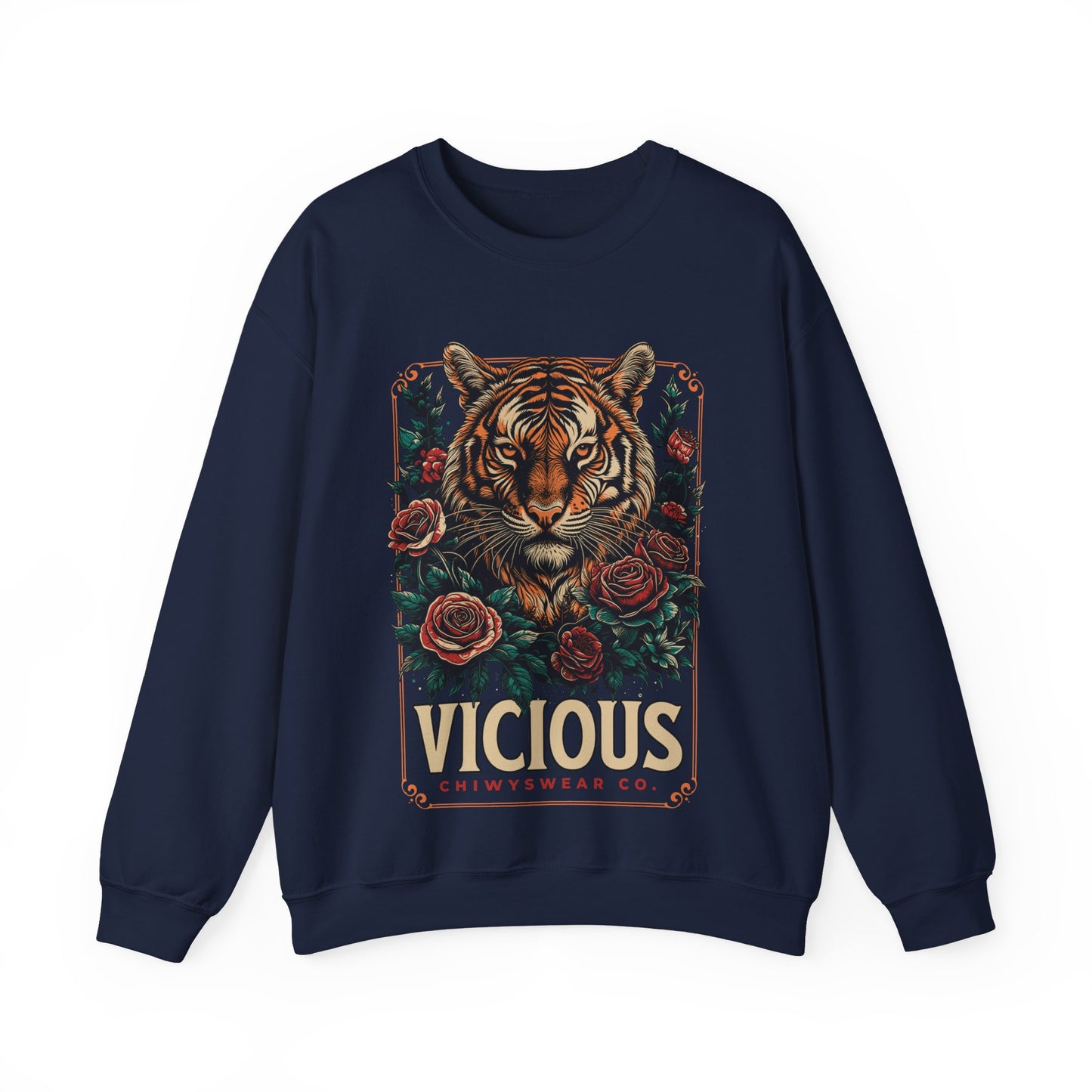 Sudadera unisex con cuello redondo Heavy Blend™ Tigre Vicious