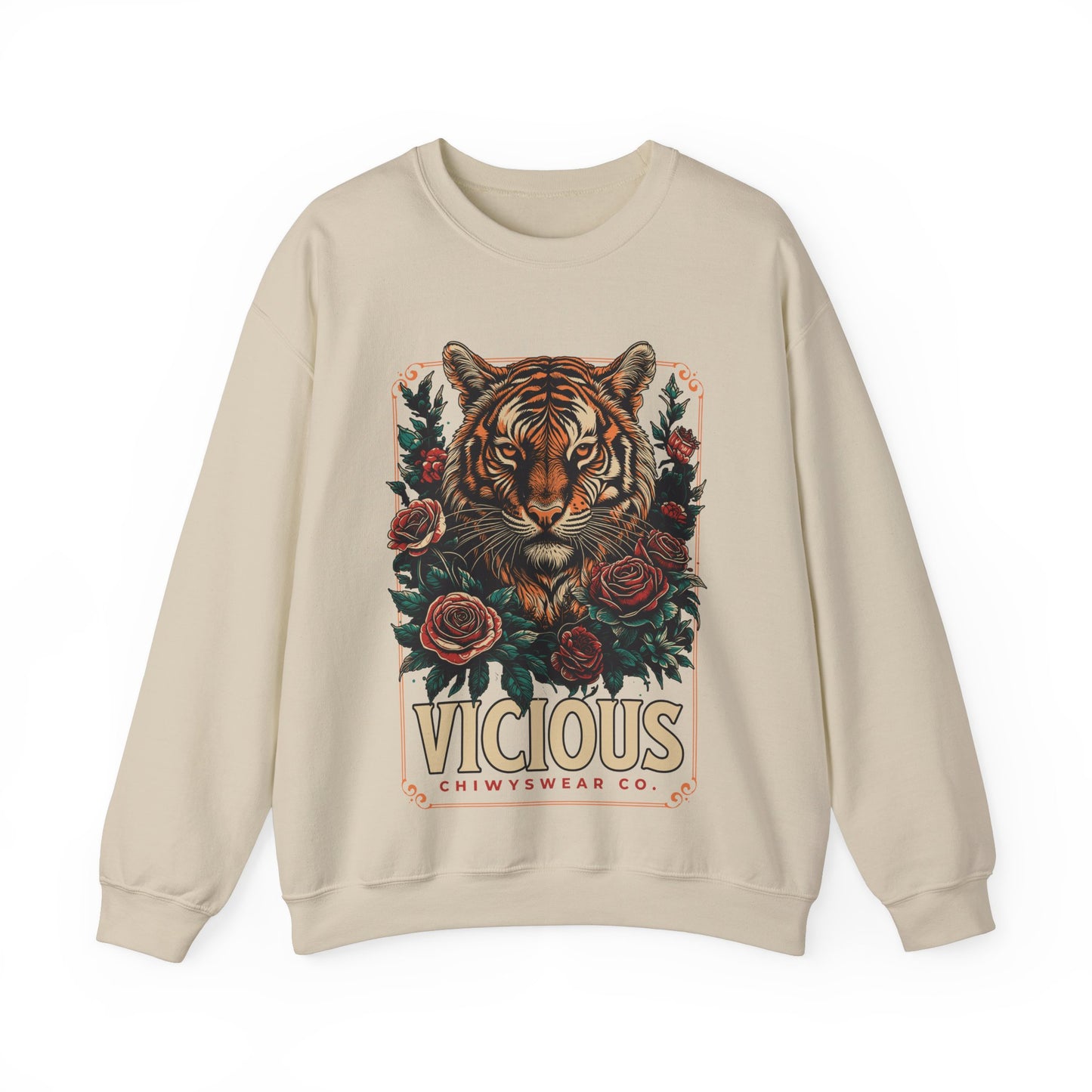 Sudadera unisex con cuello redondo Heavy Blend™ Tigre Vicious