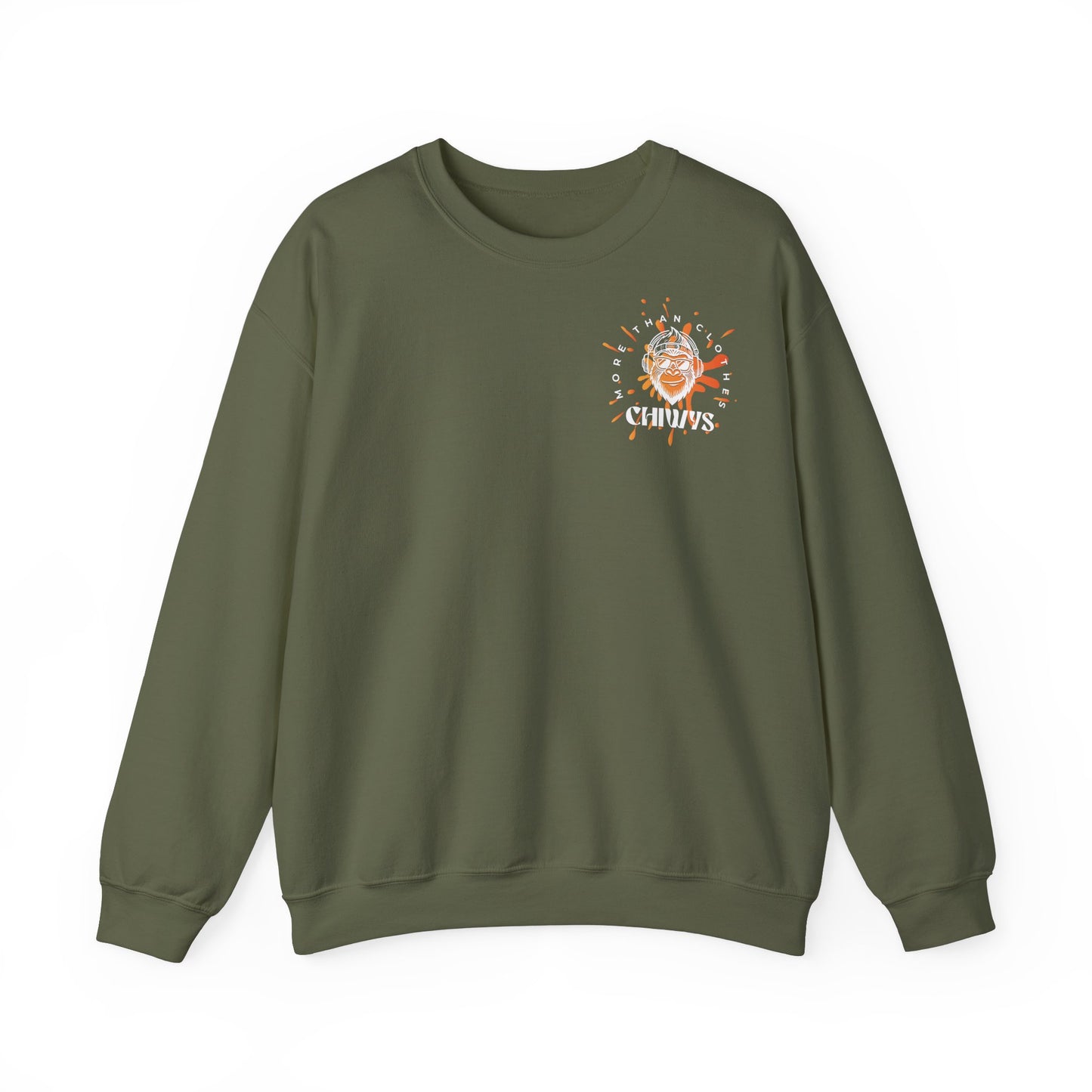 Sudadera inspiradora con cuello redondo: 'Nunca ganarás si nunca comienzas', Verde militar