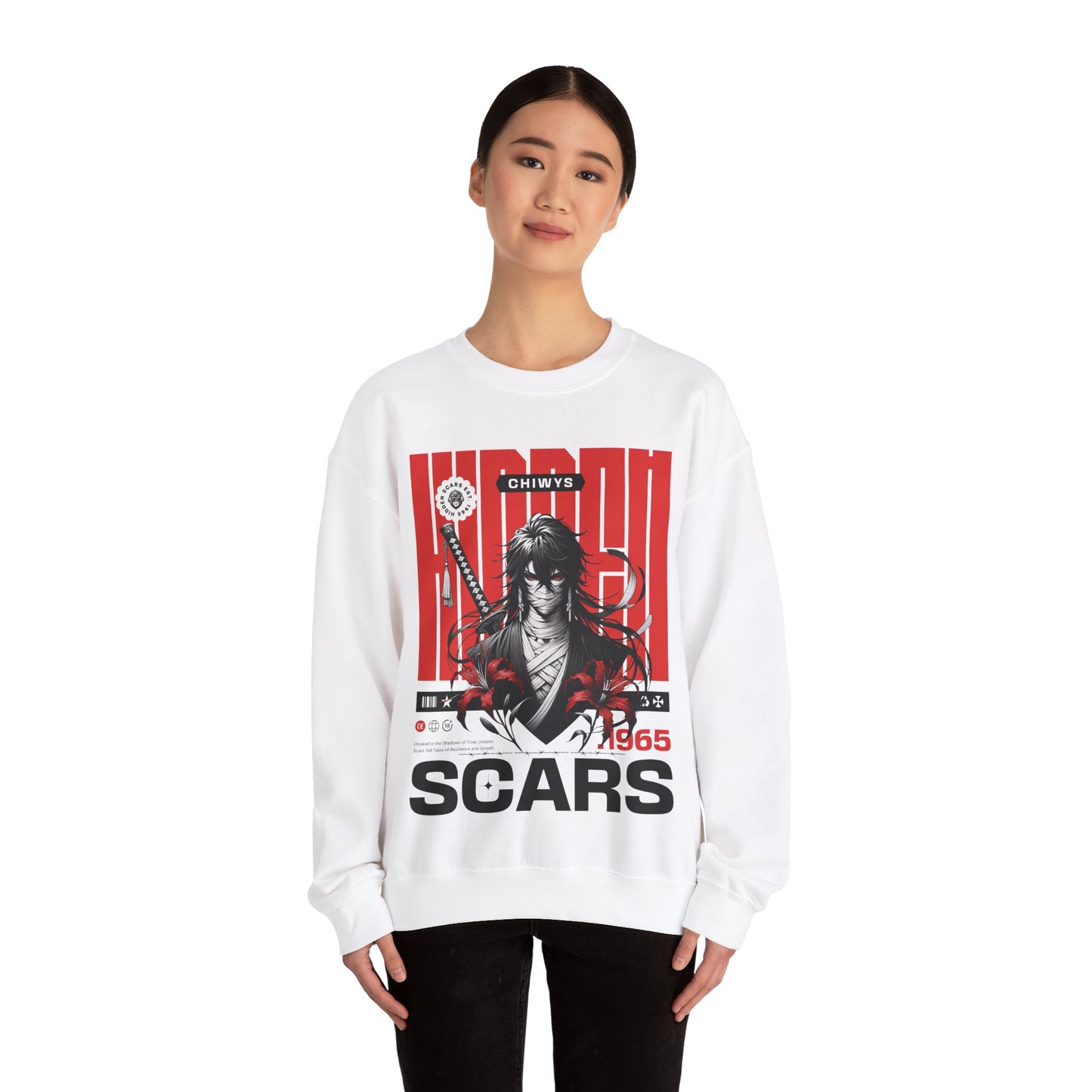 hica con Sudadera unisex con cuello redondo Heavy Blend™ Samurai