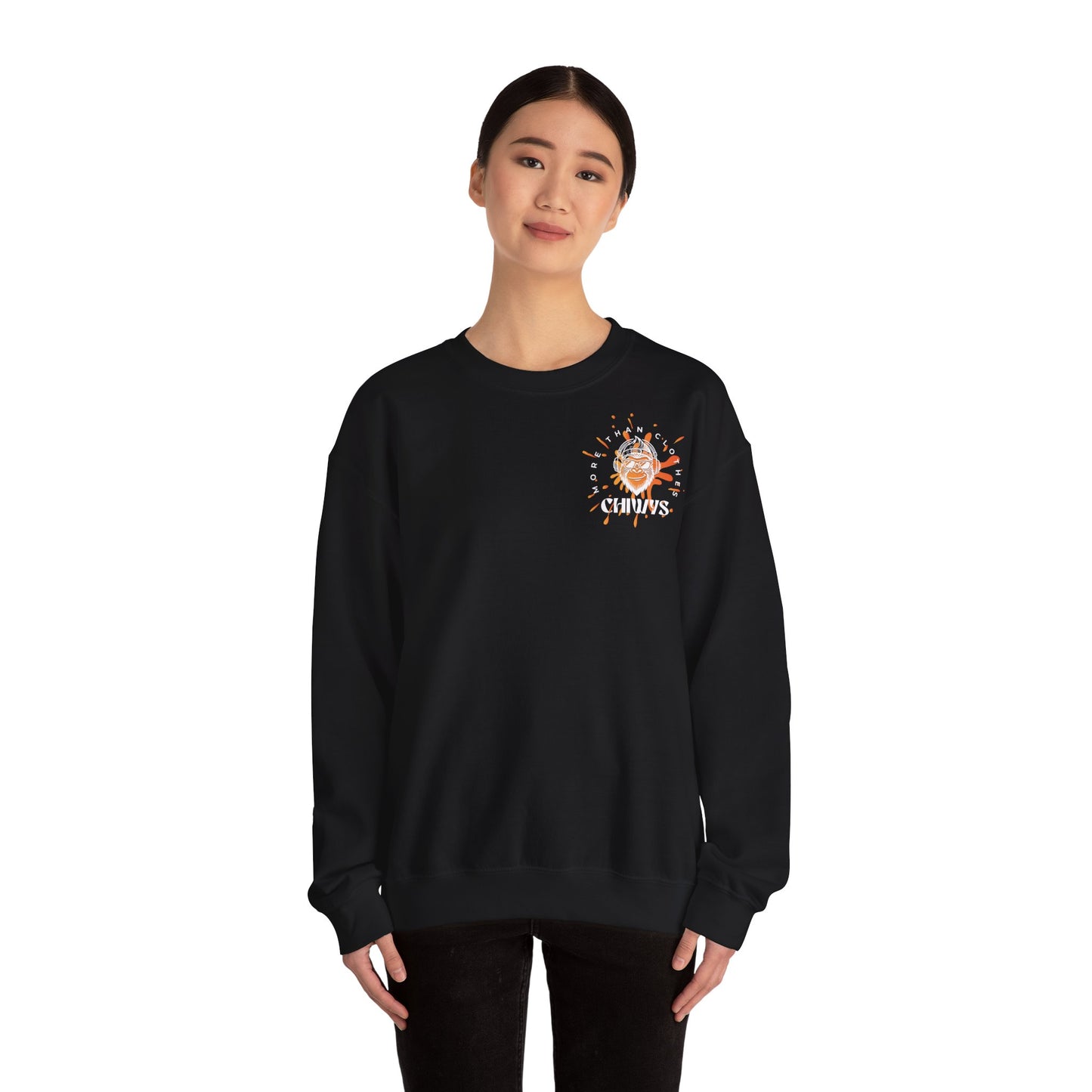 Chica con Sudadera inspiradora con cuello redondo: 'Nunca ganarás si nunca comienzas', Negra