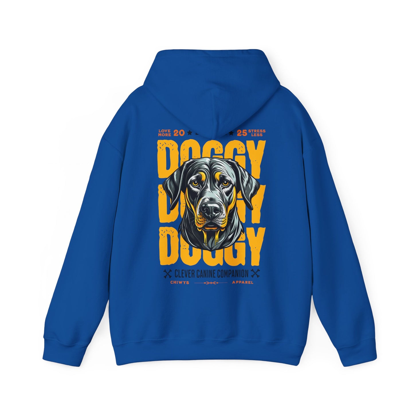 Sudadera con capucha Clever Canine Companion - Sudadera unisex Heavy Blend™ con diseño de perro, color Azul.