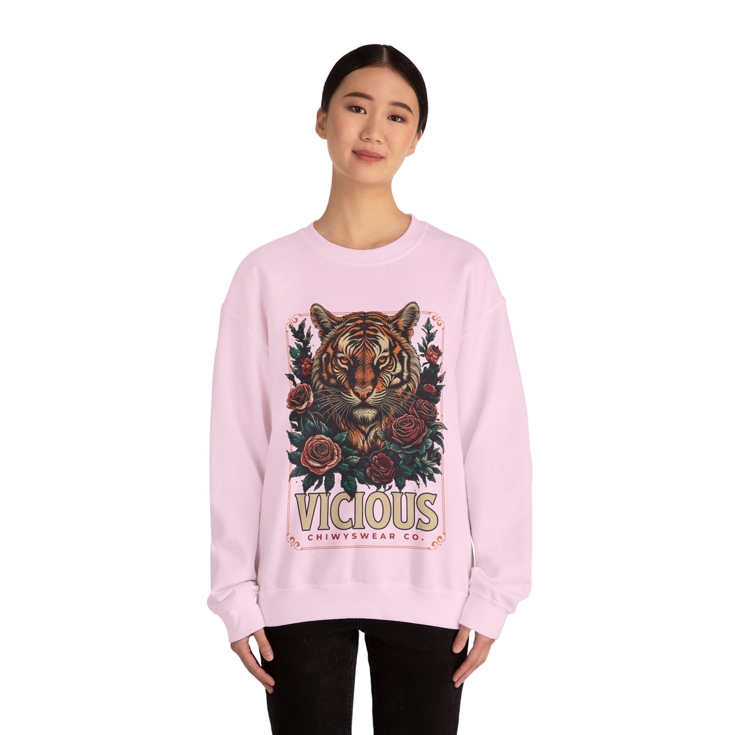 Sudadera unisex con cuello redondo Heavy Blend™ Tigre Vicious