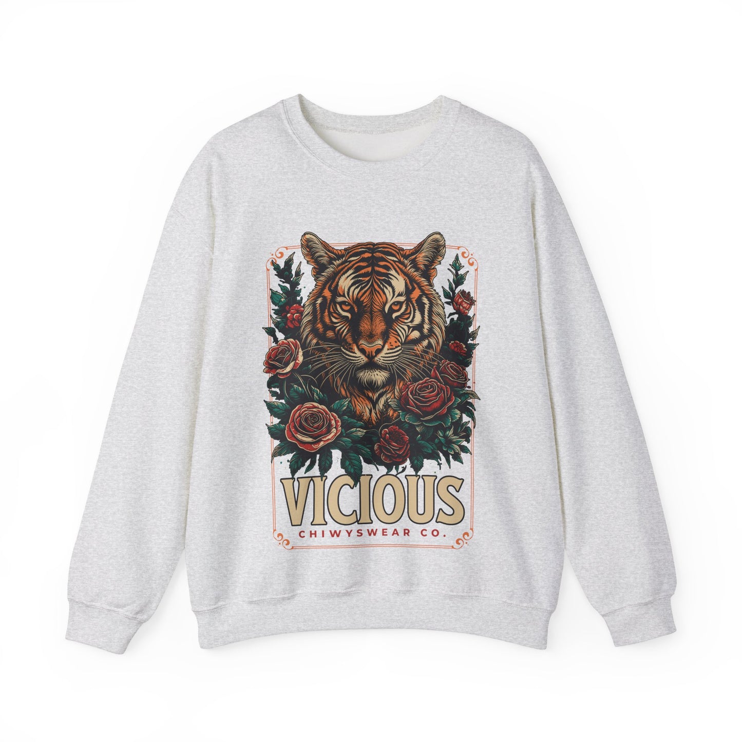 Sudadera unisex con cuello redondo Heavy Blend™ Tigre Vicious