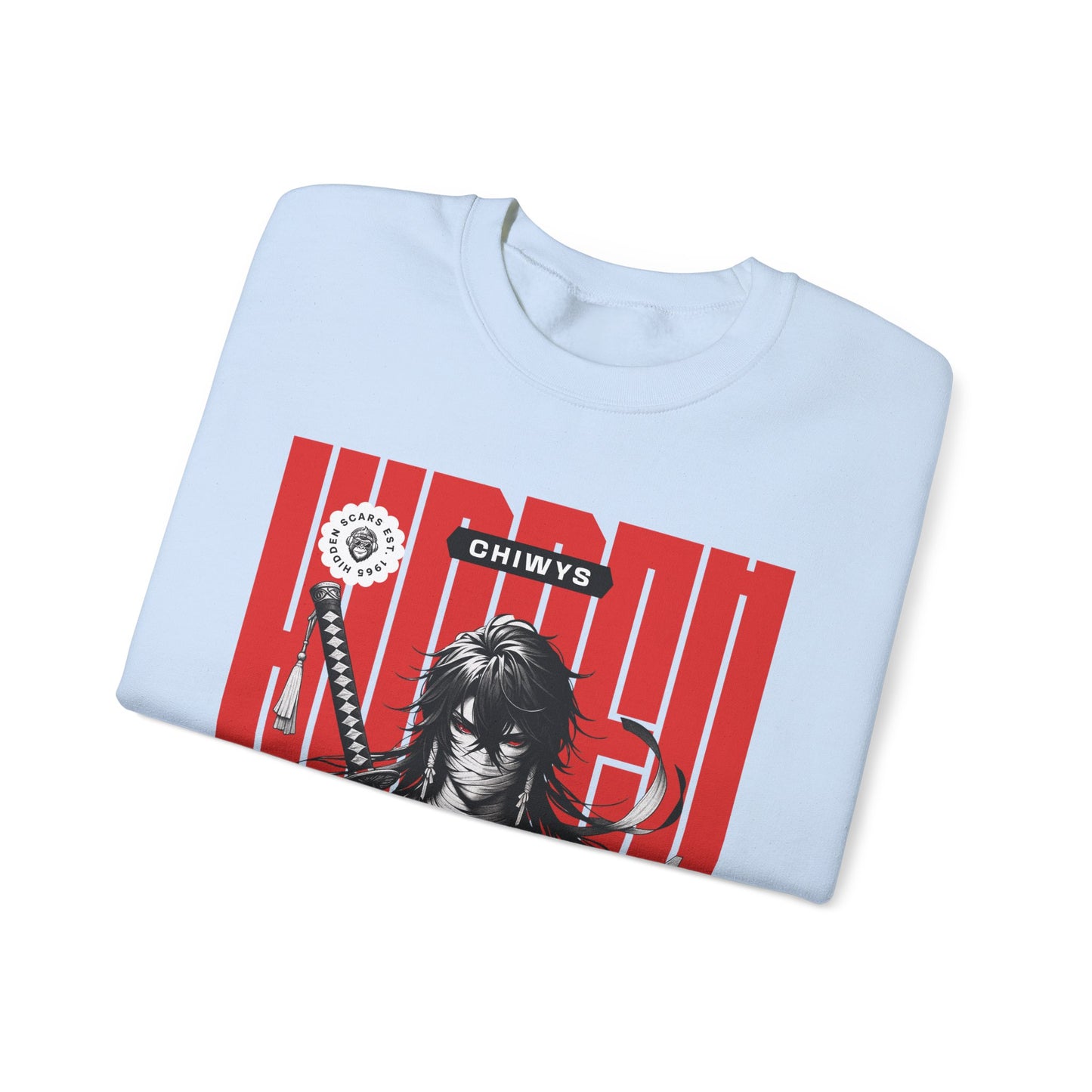 Sudadera unisex con cuello redondo Heavy Blend™ Samurai, Anime