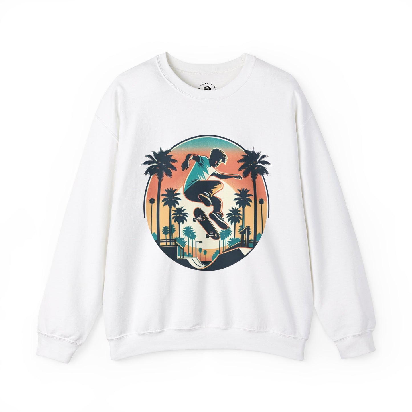 Sudadera unisex con cuello redondo Heavy Blend™ Skate, color Blanco