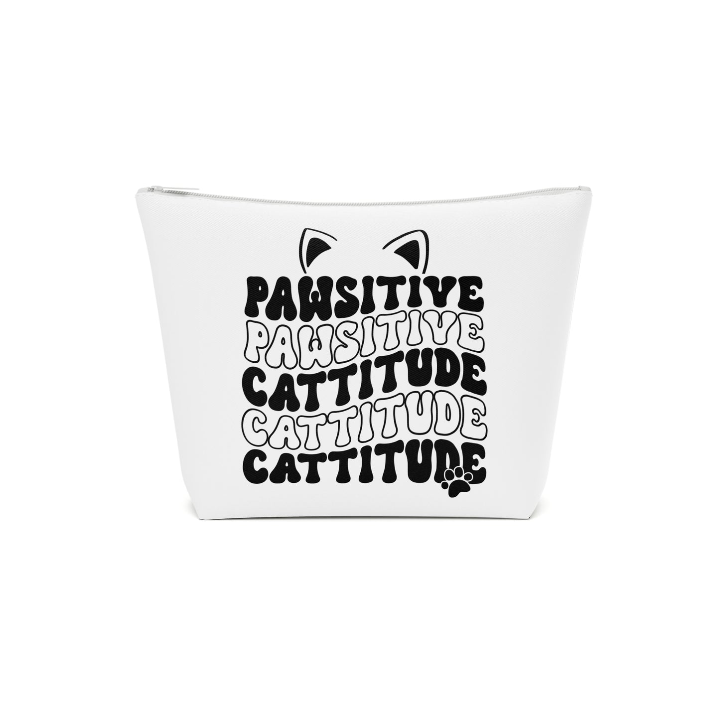 Paw-sitive Catitude Cotton Cosmetic Bag - Cute Pet Lover Accessories