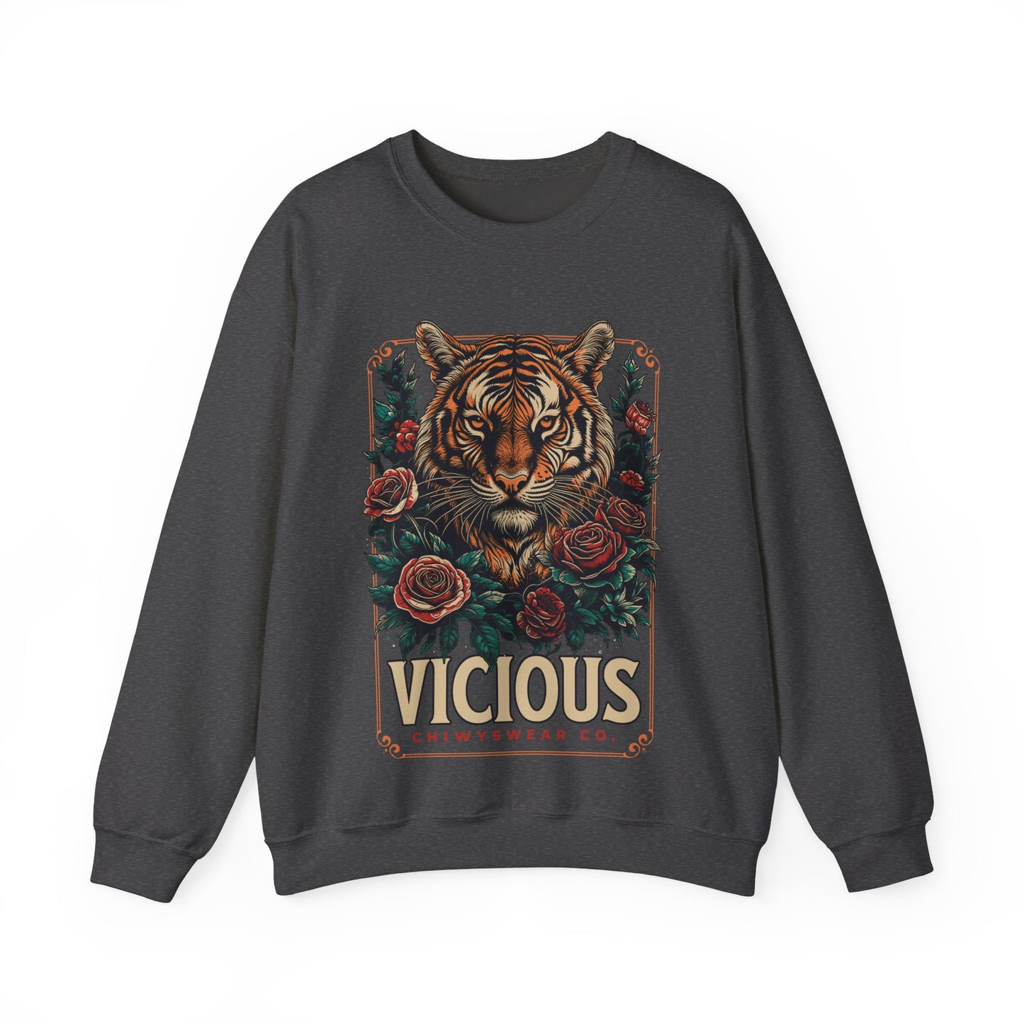 Sudadera unisex con cuello redondo Heavy Blend™ Tigre Vicious