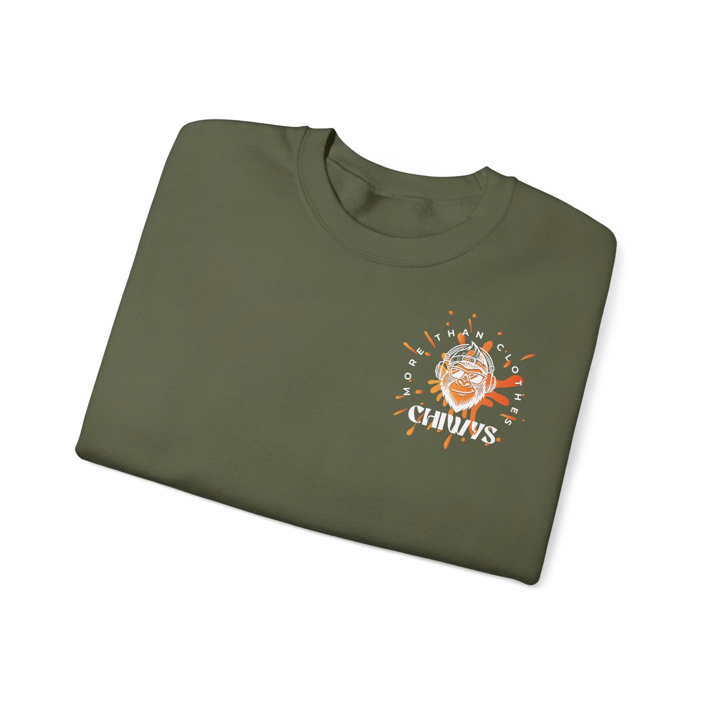 Sudadera inspiradora con cuello redondo: 'Nunca ganarás si nunca comienzas' Verde Militar.