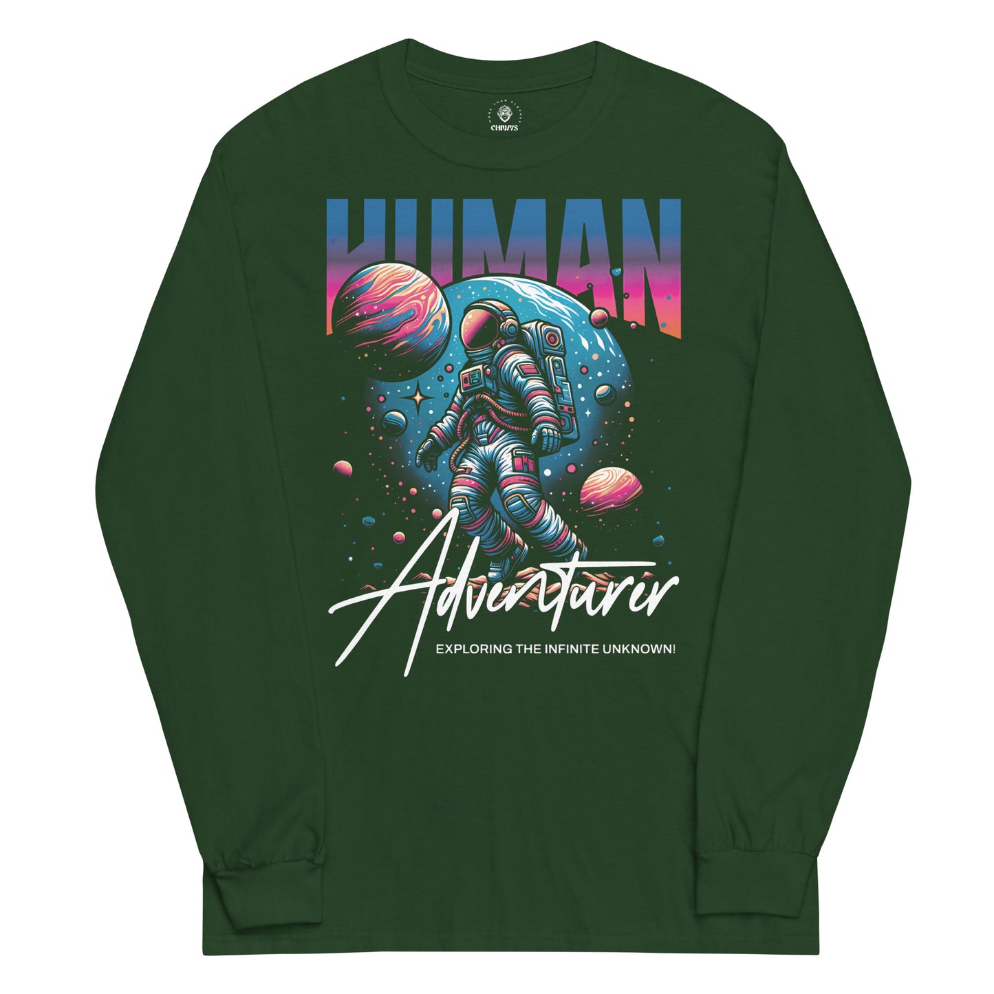 Camiseta manga larga hombre Human Adventurer. Tu armario te está pidiendo una buena camiseta de manga larga. Añade este básico a tu colección y crea tanto looks formales como desenfadados. • 100% algodón • El tono Sport Grey contiene 90% algodón, 10% poli