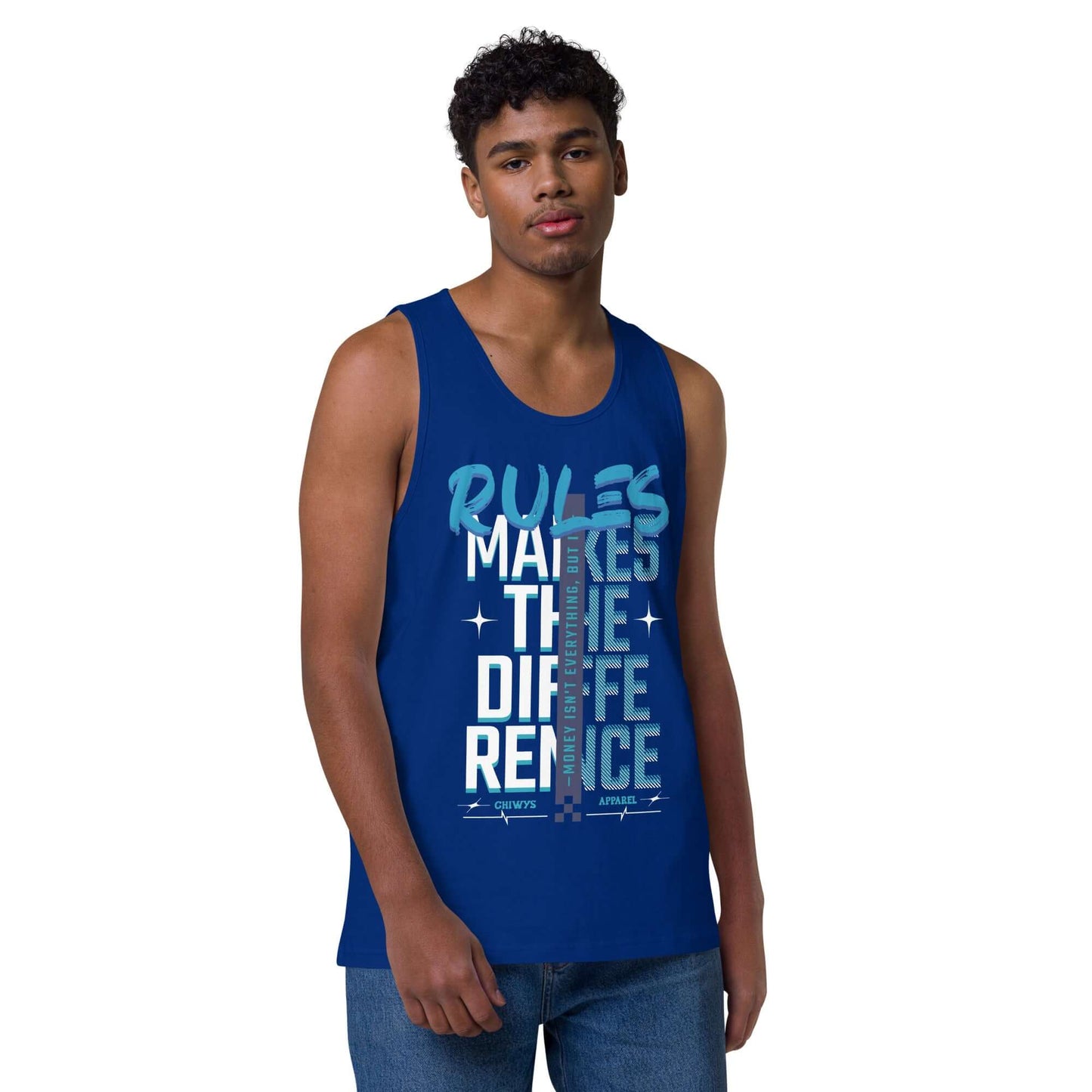 Camiseta Azul de tirantes premium make The Diference
