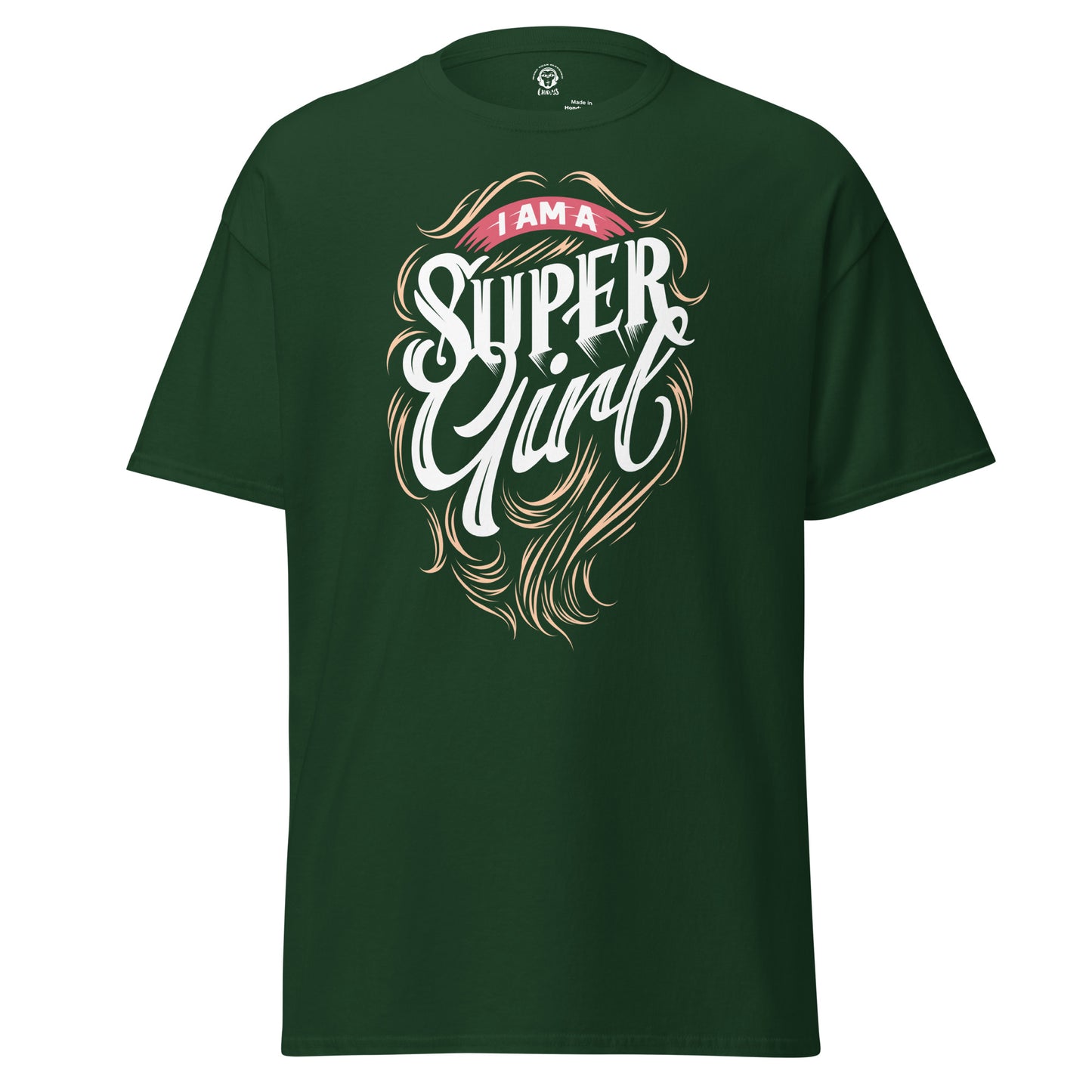 Camiseta clásica unisexSuper girl, diseño fresco y a la moda, estilo urbano y actual para llevar con unos vaqueros o un pantalon corto.