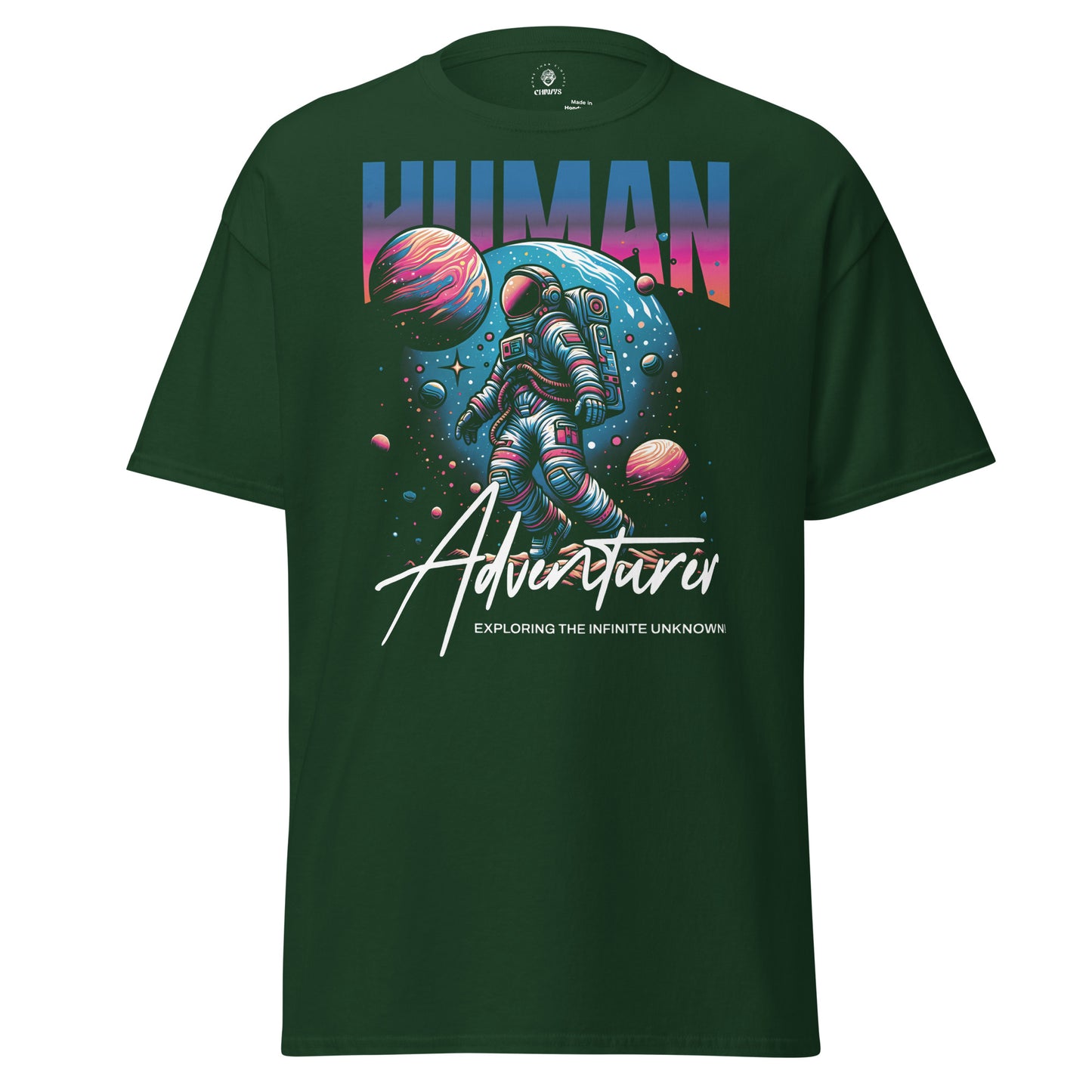 Camiseta clásica unisexHuman Adventurer.La camiseta clásica unisex 100% algodón te ayuda a conseguir una imagen más estructurada. Queda muy bien, mantiene las líneas rectas en los bordes y queda genial con outfits por capas. Además, ¡ahora está muy de mod