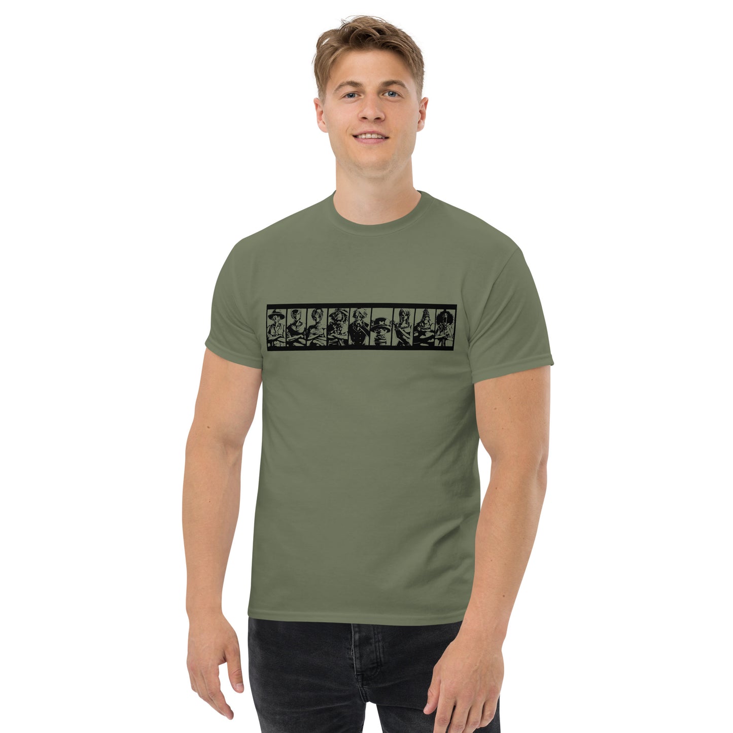 Camiseta clásica unisex Anime. La camiseta clásica unisex 100% algodón te ayuda a conseguir una imagen más estructurada. Queda muy bien, mantiene las líneas rectas en los bordes y queda genial con outfits por capas. Además, ¡ahora está muy de moda! • 100%