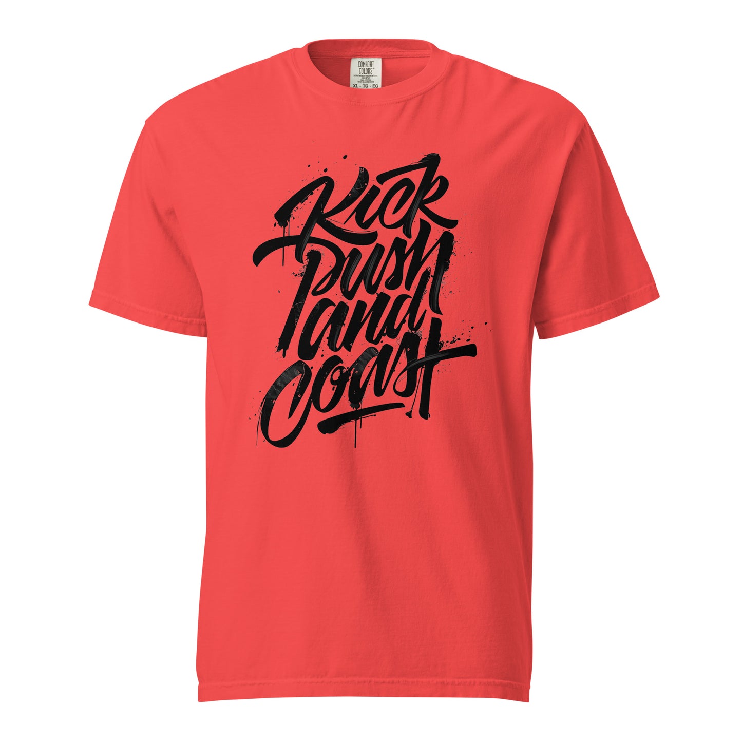 Camiseta gruesa teñida unisex Kick Push And Coast. Si estás buscando una camiseta gruesa y estructurada que además sea supersuave y transpirable, ¡no busques más! La camiseta, teñida en tejido de alto gramaje, cumple todos los requisitos y está hecha 100%