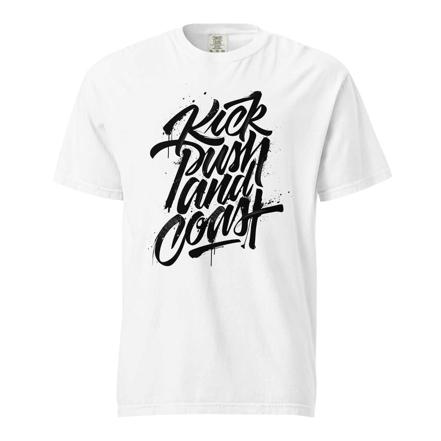 Camiseta gruesa teñida unisex Kick Push And Coast. Si estás buscando una camiseta gruesa y estructurada que además sea supersuave y transpirable, ¡no busques más! La camiseta, teñida en tejido de alto gramaje, cumple todos los requisitos y está hecha 100%