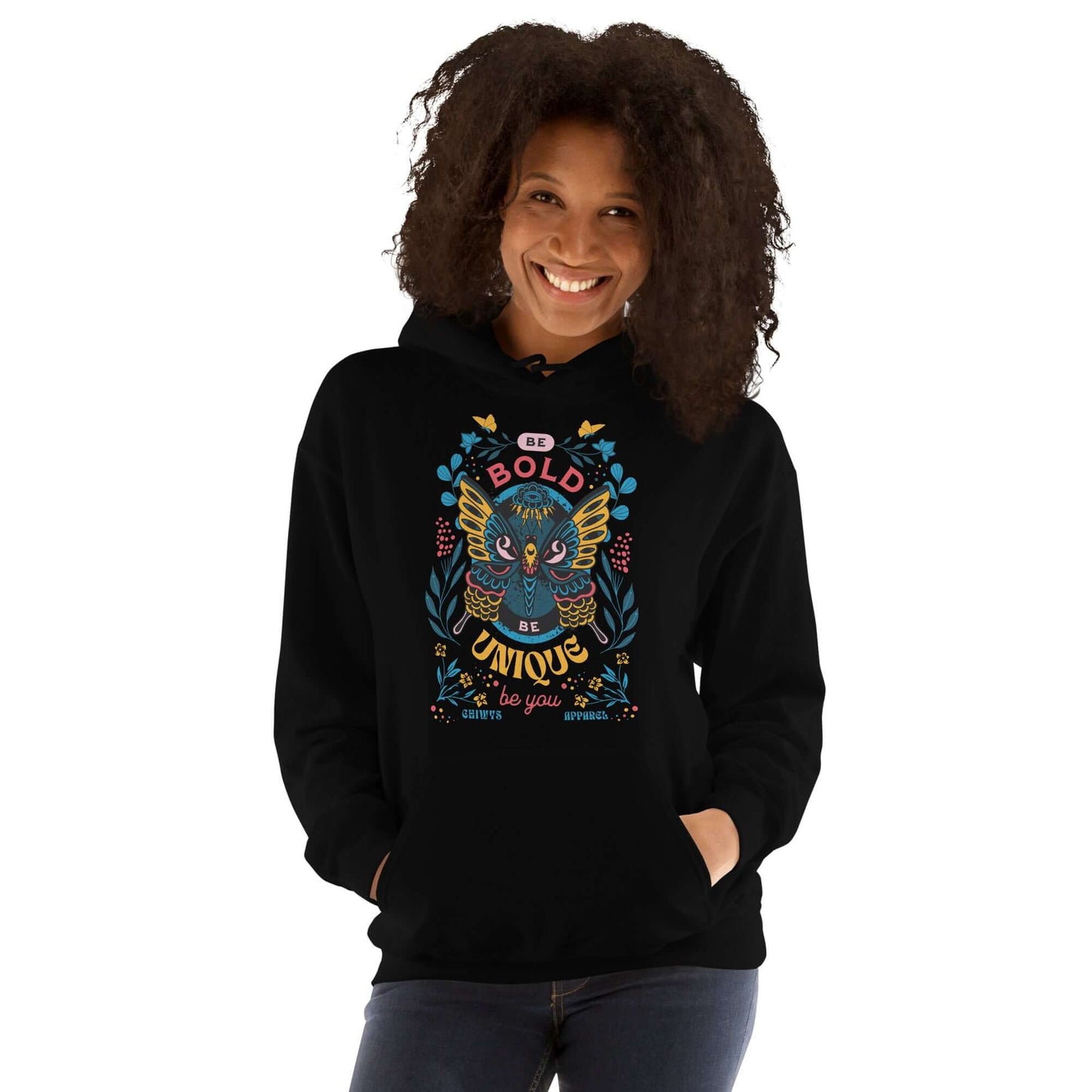 Chica-Sudadera con capucha unisex Be Bold Be Unique