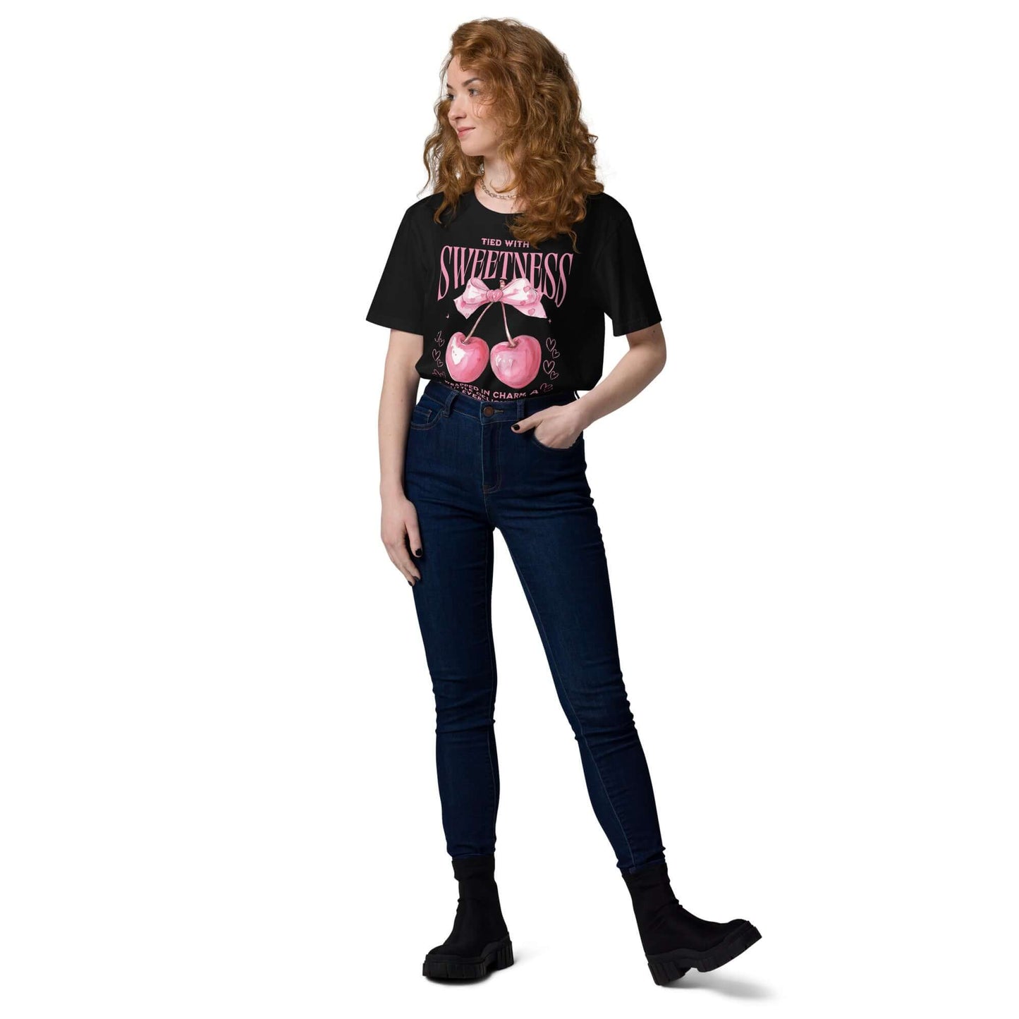 Camiseta de algodón orgánico unisex atados Dulcemente