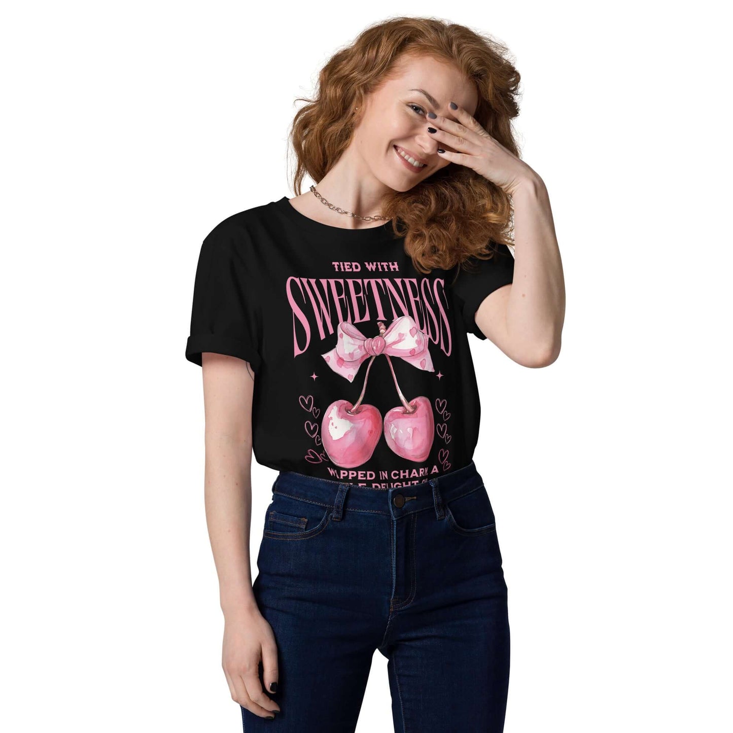 Camiseta de algodón orgánico unisex atados Dulcemente