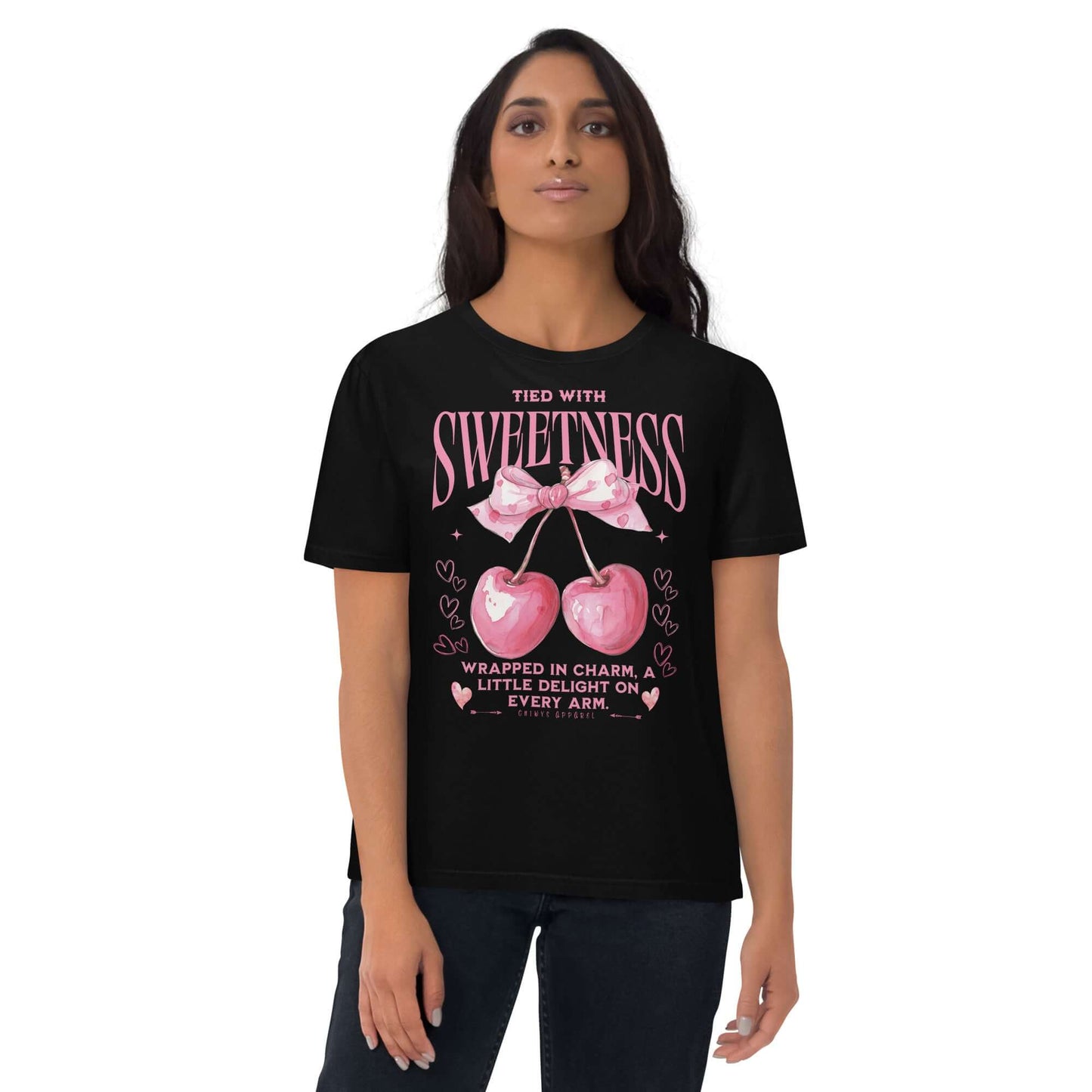 Camiseta de algodón orgánico unisex atados Dulcemente