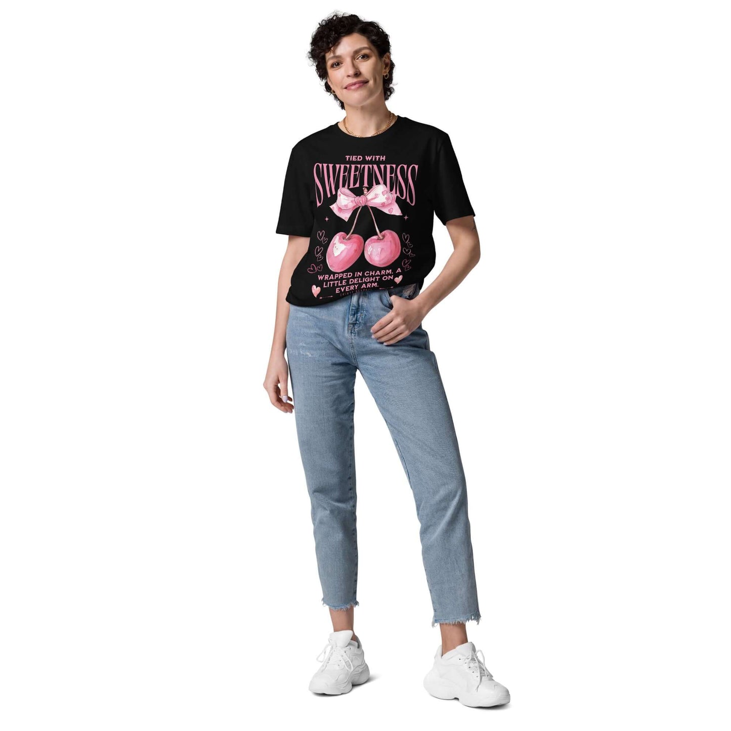 Camiseta de algodón orgánico unisex atados Dulcemente