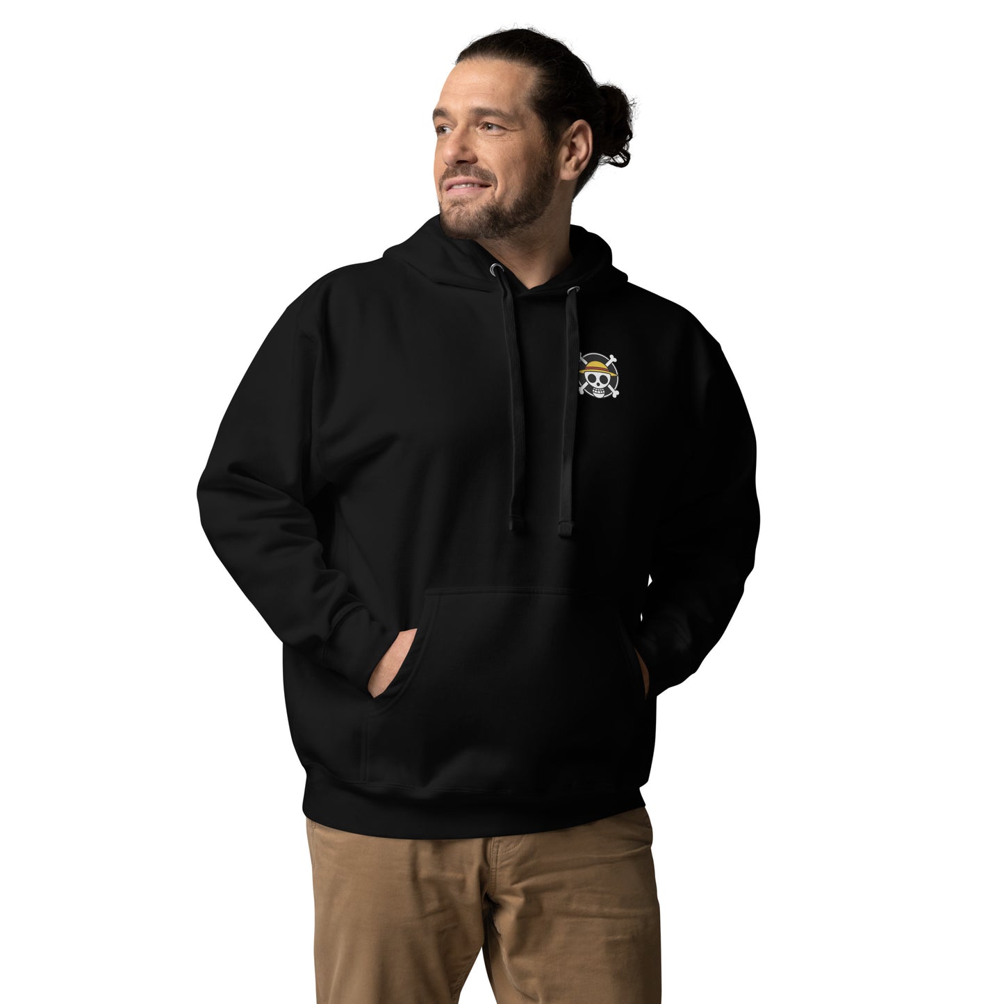 Sudadera con capucha unisex Sudadera Anime Pirata. Quién te iba a decir que una sudadera con un diseño tan increíble pudiera ser tan suave. No te arrepentirás de comprar esta pieza de streetwear única con un conveniente bolsillo frontal y una capucha cale