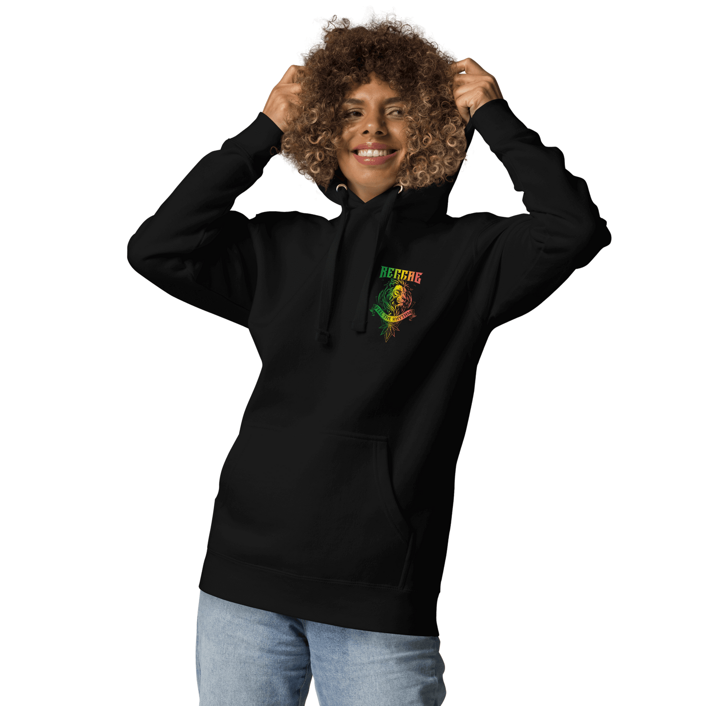 Chica- Sudadera con capucha unisex Reggae Feel the Rhythm