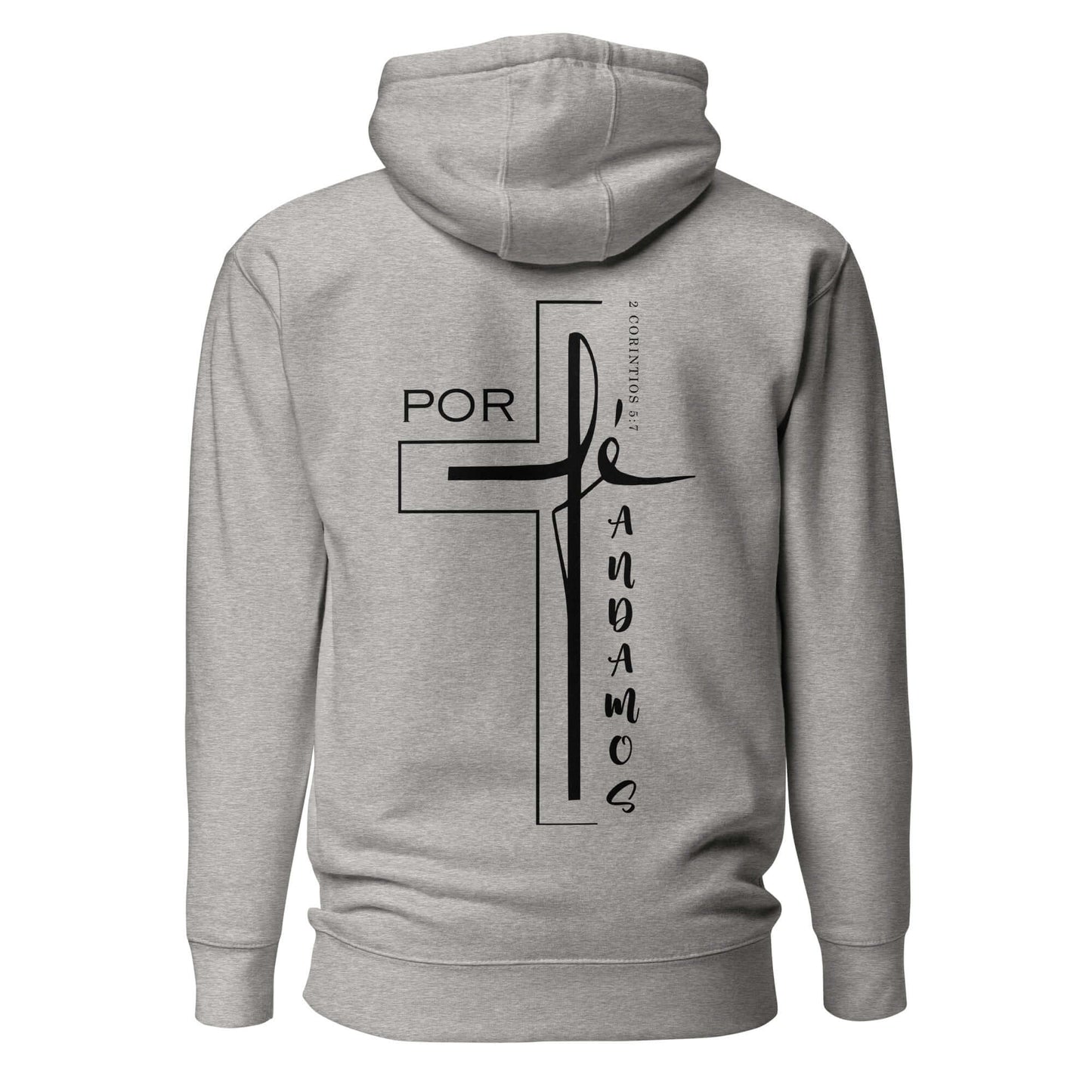 Sudadera Gris con capucha unisex Por Fe Andamos