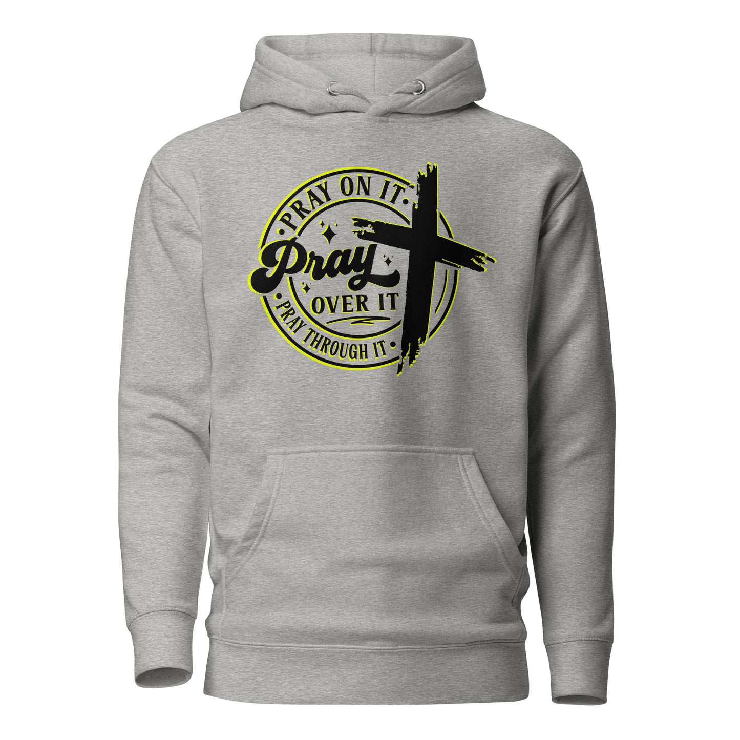 Sudadera con capucha unisex Pray Over It. Quién te iba a decir que una sudadera con un diseño tan increíble pudiera ser tan suave. No te arrepentirás de comprar esta pieza de streetwear única con un conveniente bolsillo frontal y una capucha calentita par