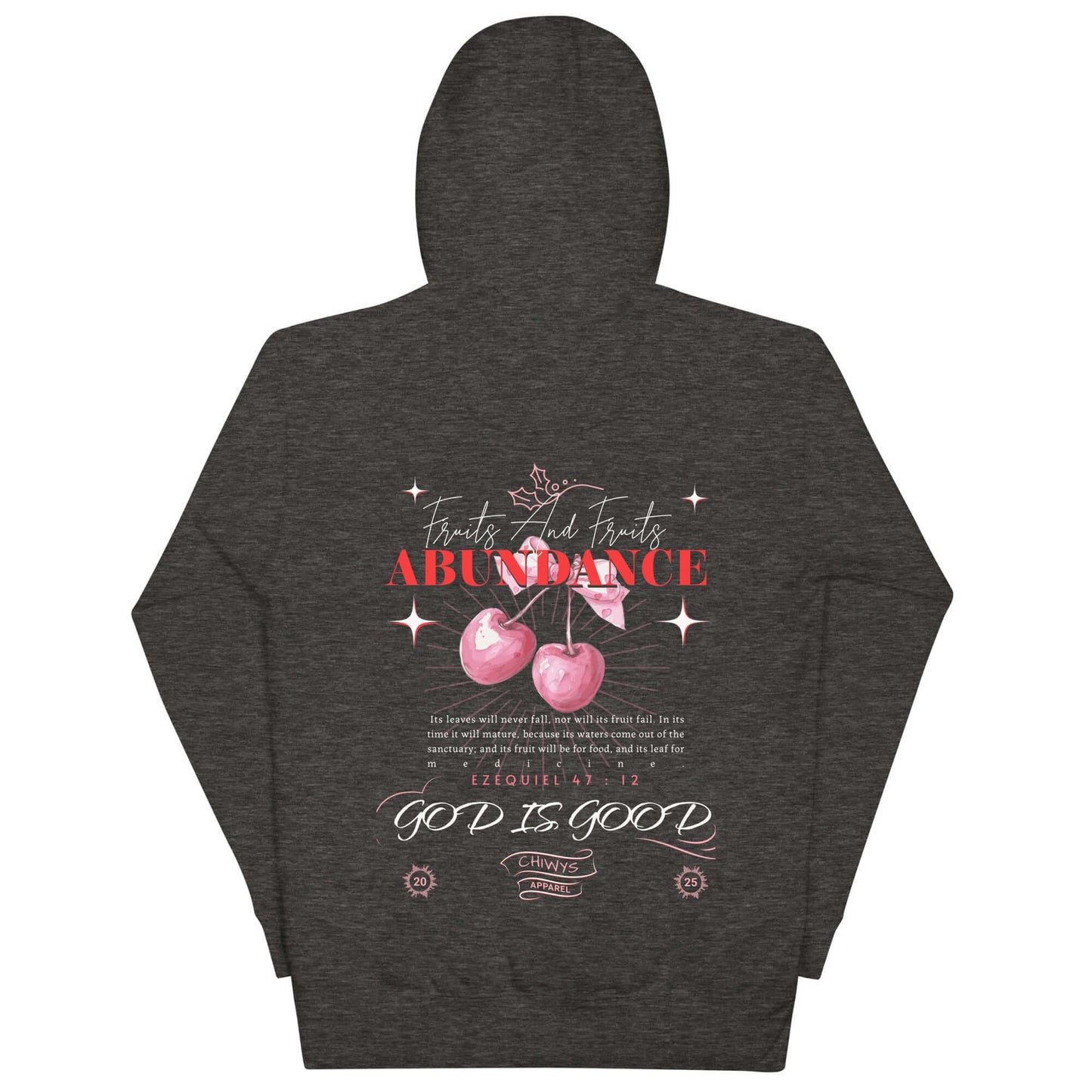 Product mockup Sudadera con capucha unisex Frutos de Abundancia