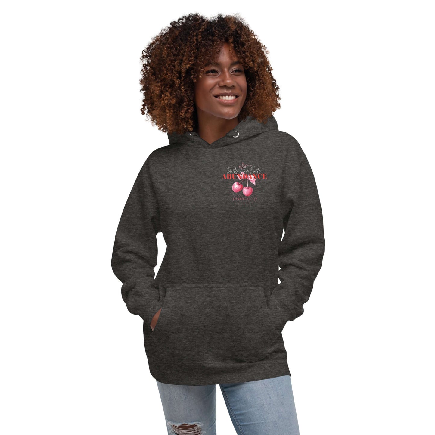 Chica con Sudadera con capucha unisex Frutos de Abundancia