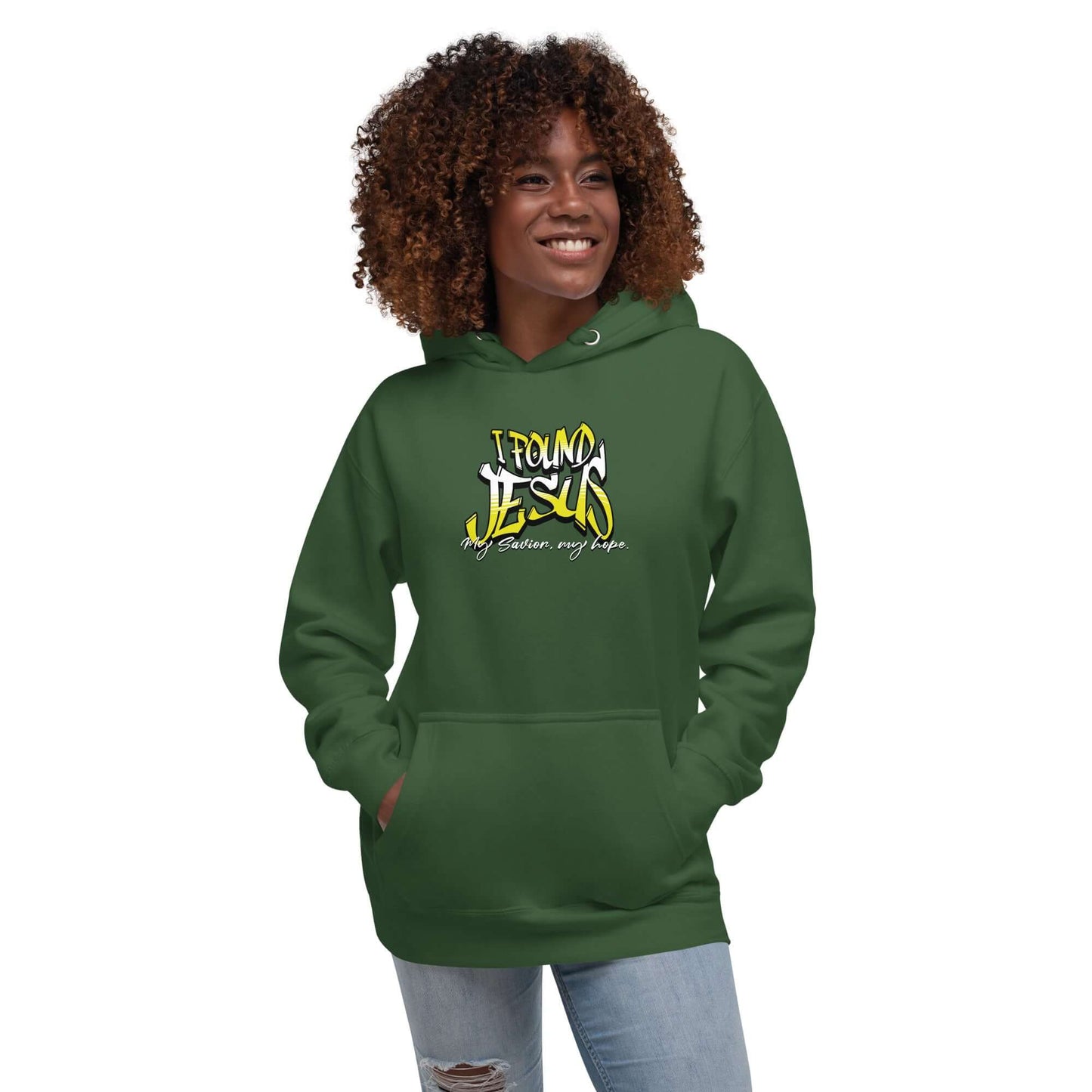 Sudadera con capucha unisex I Found Jesus, Chica