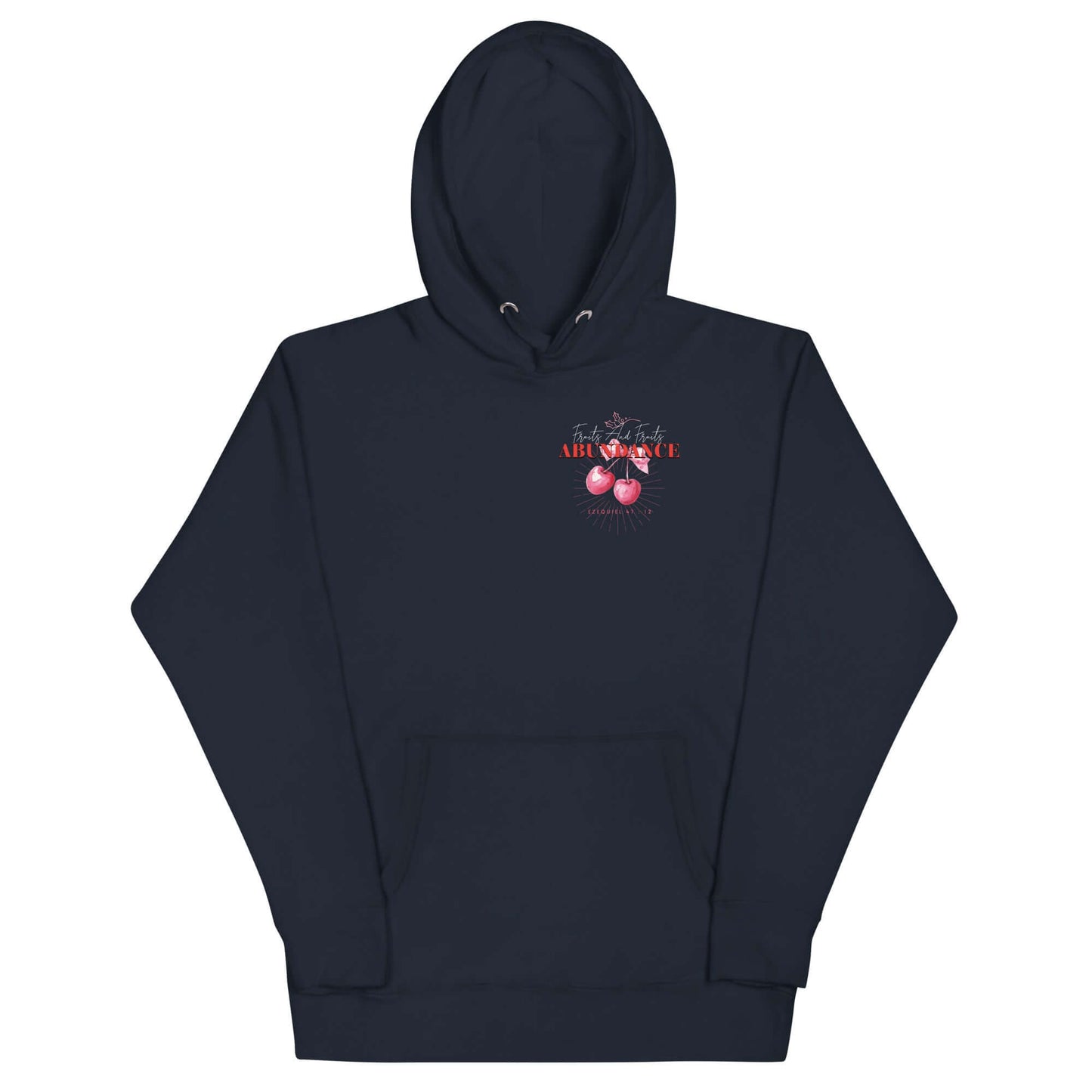Product mockup Sudadera con capucha unisex Frutos de Abundancia