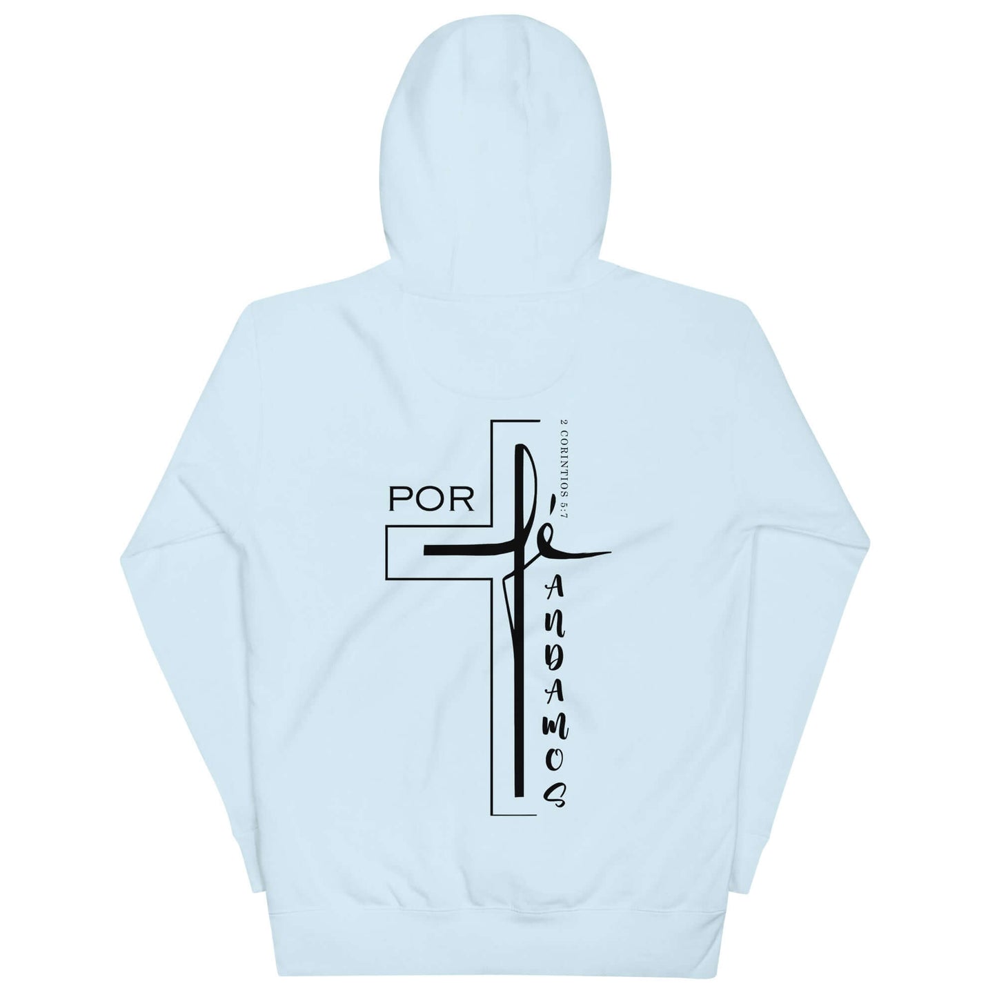 Sudadera Azul claro con capucha unisex Por Fe Andamos, Chico