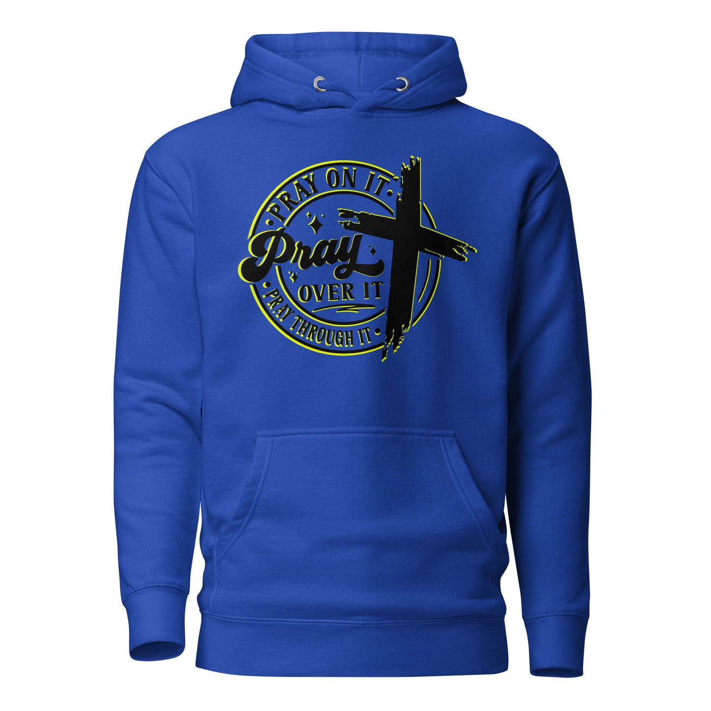 Sudadera con capucha unisex Pray Over It. Quién te iba a decir que una sudadera con un diseño tan increíble pudiera ser tan suave. No te arrepentirás de comprar esta pieza de streetwear única con un conveniente bolsillo frontal y una capucha calentita par
