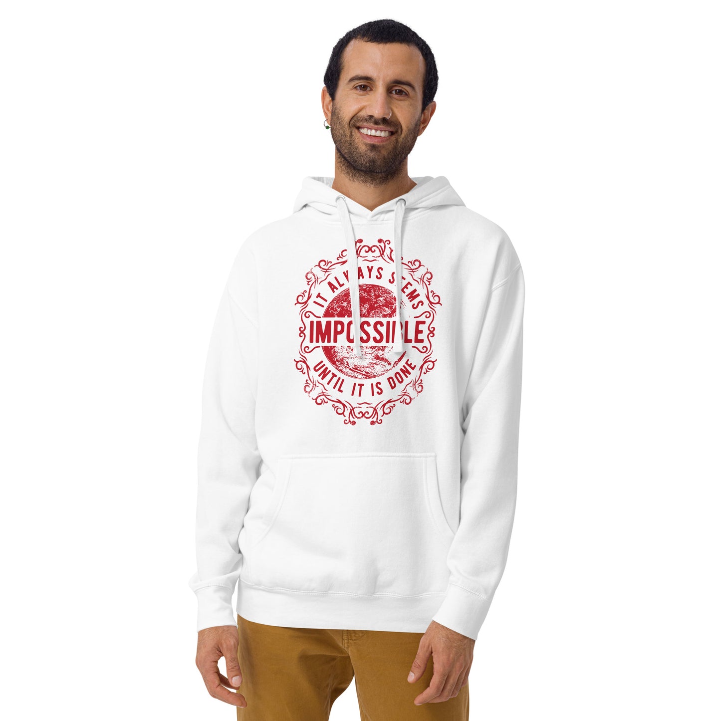 Sudadera con capucha unisex Sudadera Human Adventurer. Quién te iba a decir que una sudadera con un diseño tan increíble pudiera ser tan suave. No te arrepentirás de comprar esta pieza de streetwear única con un conveniente bolsillo frontal y una capucha