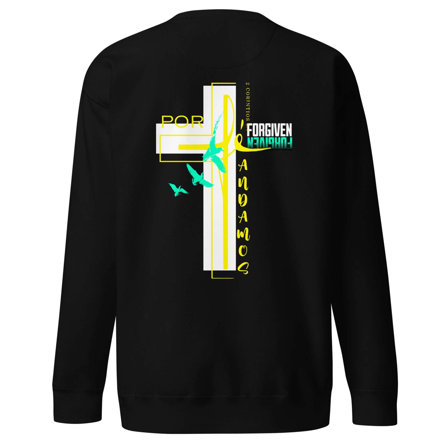 Sudadera Negra gruesa unisex Andamos Por Fe