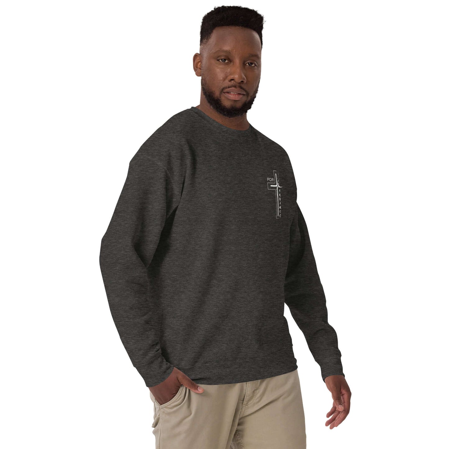 Sudadera Gris gruesa unisex I don't Believe In The Luck Chico