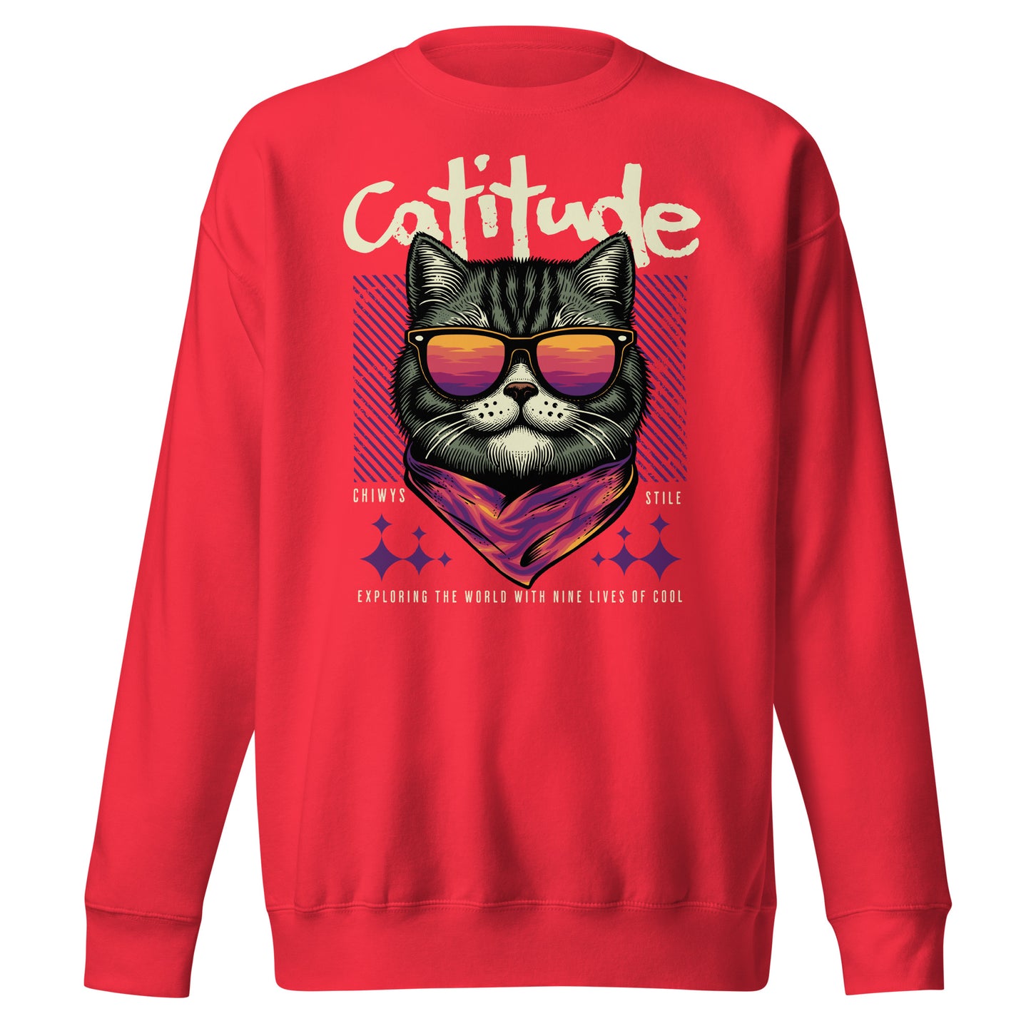 Sudadera gruesa Catitude Captitude. Date un capricho con esta sudadera calentita, de ajuste perfecto y cuello redondo. Combínala con tus pantalones favoritos para un look cómodo y moderno. Su interior de vellón la convertirá en tu favorita ¡desde el prime
