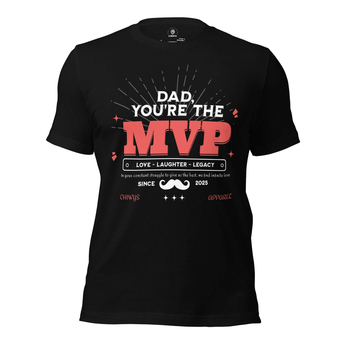 Product mockup Camiseta Negra Dad You're The MVP