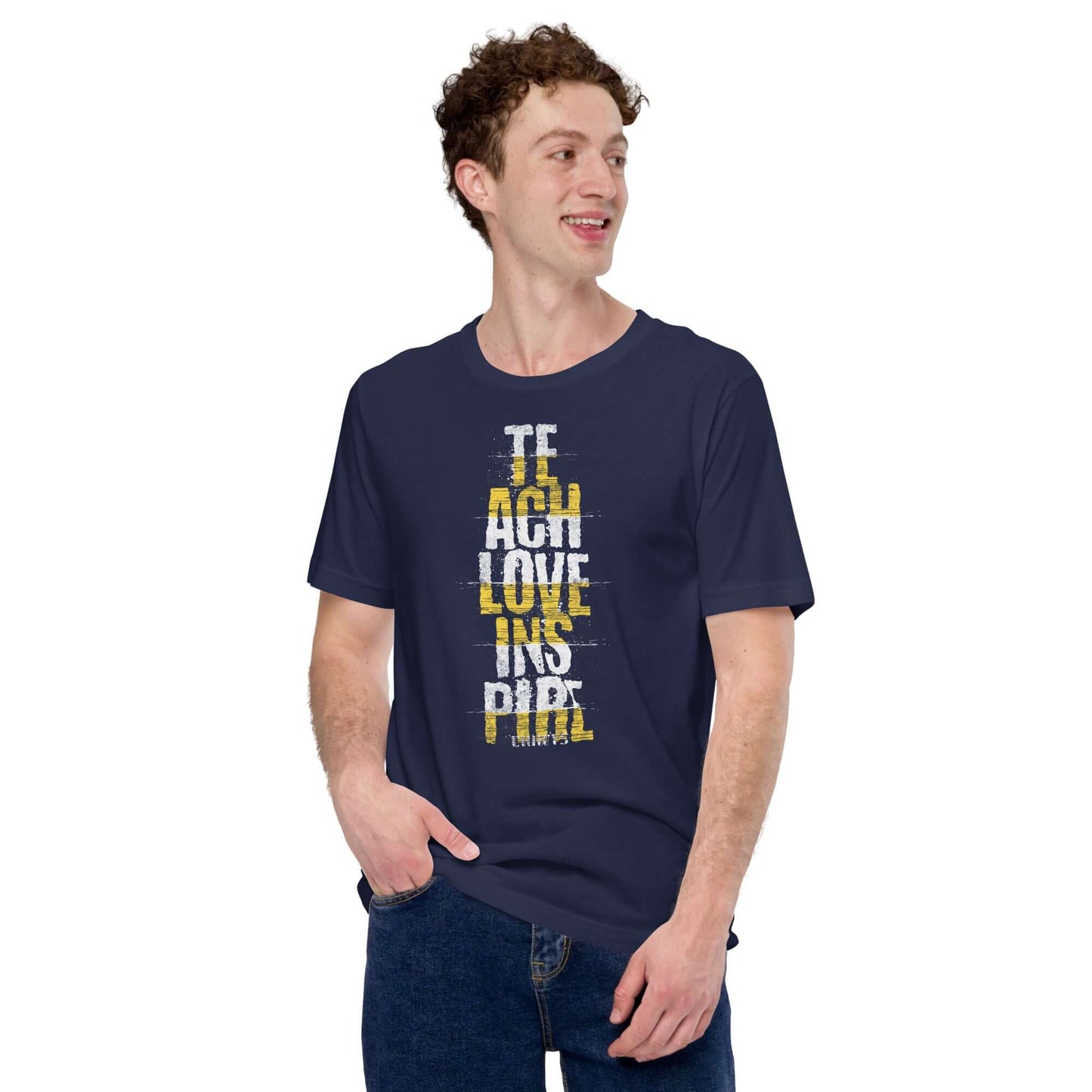 Camiseta Teach Love Inspire Anime. Esta camiseta es todo lo que has soñado y más. Es suave y ligero, con la cantidad justa de elasticidad. Además, es cómoda y realza la figura de todo el que la lleva puesta. • 100% algodón peinado e hilado en anillo (los