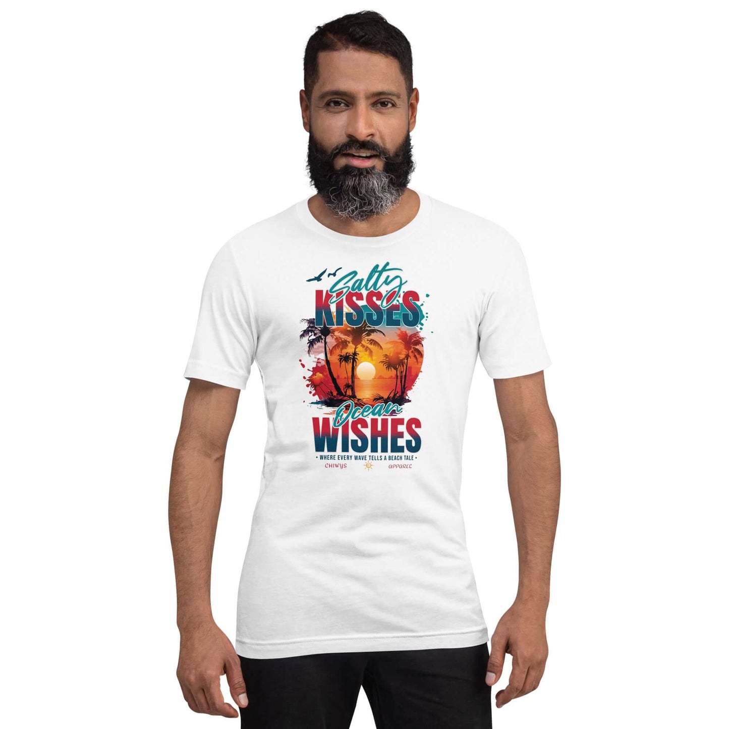 Product mockup Chico - Camiseta Blanca Ocean Wishes