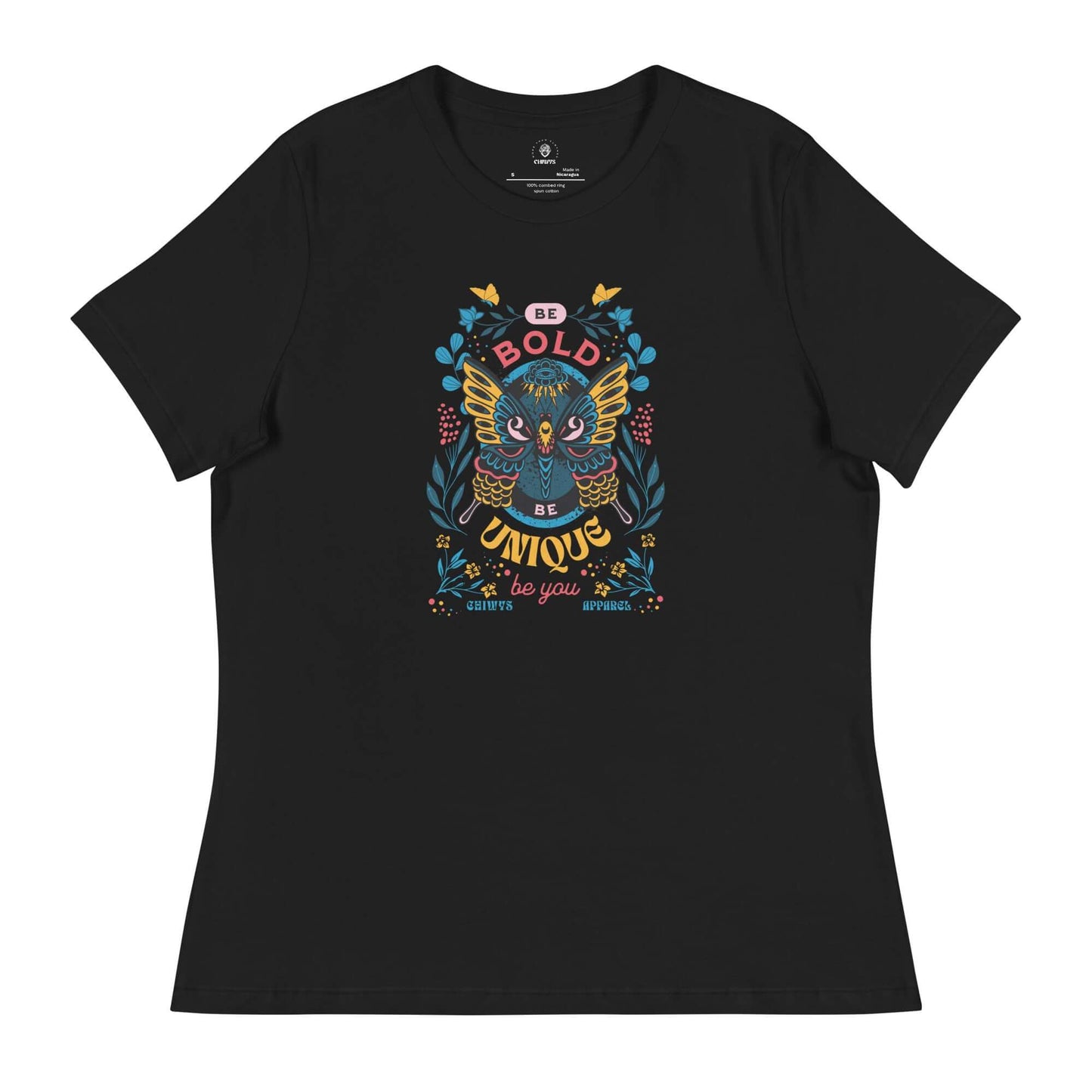 Camiseta negra Be Bold Be Unique