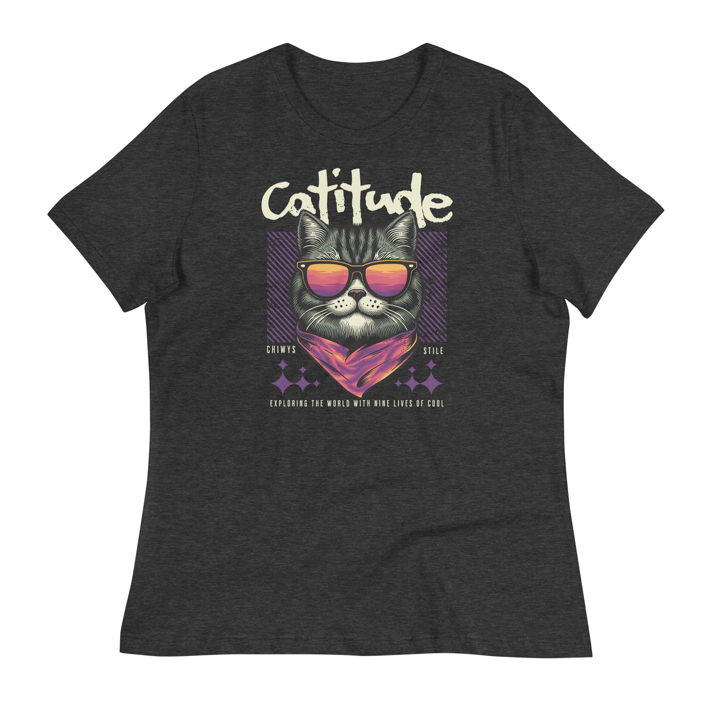 Camiseta Catitude Captitude Esta podría ser la camiseta más suave y cómoda que puedas encontrar. Combina su ajuste relajado y su tacto sedoso con unos vaqueros para crear el look casual perfecto, o póntela con una chaqueta blazer y pantalones de vestir pa