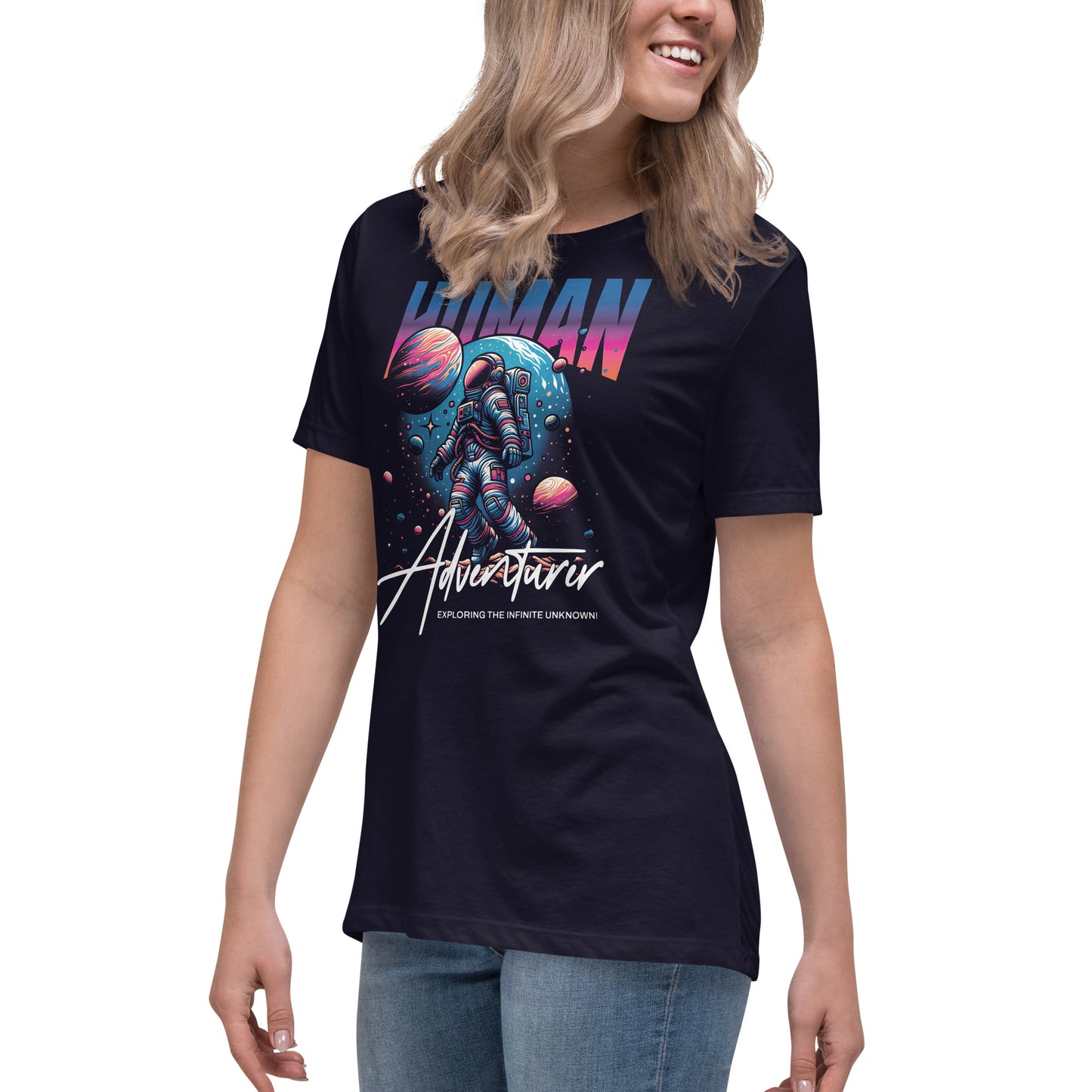 Camiseta suelta mujer Anime. Esta podría ser la camiseta más suave y cómoda que puedas encontrar. Combina su ajuste relajado y su tacto sedoso con unos vaqueros para crear el look casual perfecto, o póntela con una chaqueta blazer y pantalones de vestir p