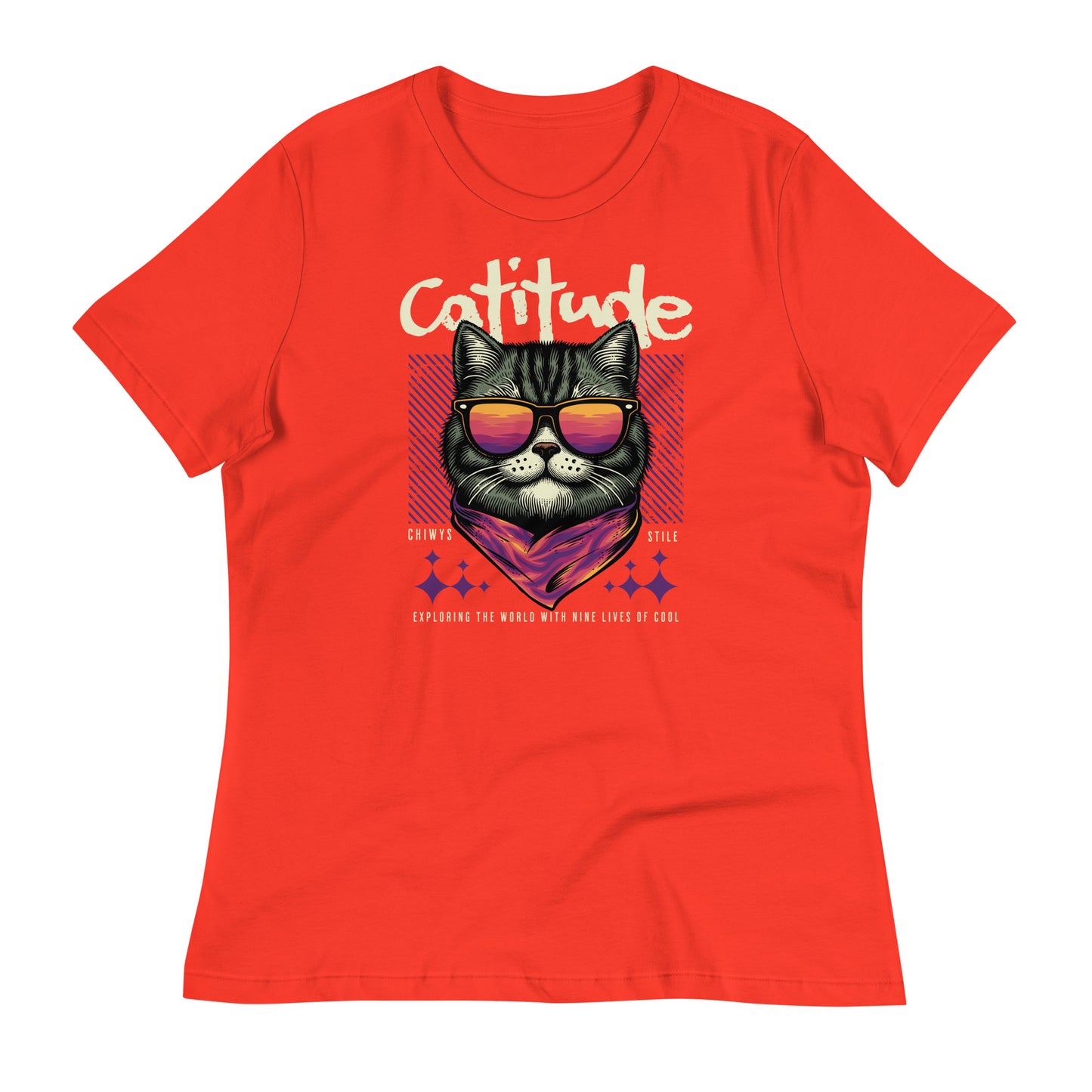Camiseta Catitude Captitude Esta podría ser la camiseta más suave y cómoda que puedas encontrar. Combina su ajuste relajado y su tacto sedoso con unos vaqueros para crear el look casual perfecto, o póntela con una chaqueta blazer y pantalones de vestir pa
