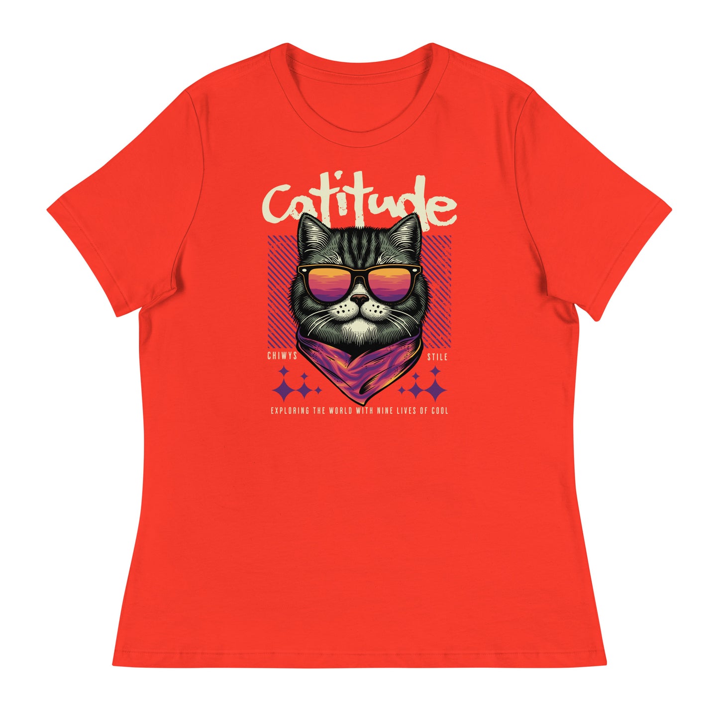 Camiseta Catitude Captitude Esta podría ser la camiseta más suave y cómoda que puedas encontrar. Combina su ajuste relajado y su tacto sedoso con unos vaqueros para crear el look casual perfecto, o póntela con una chaqueta blazer y pantalones de vestir pa