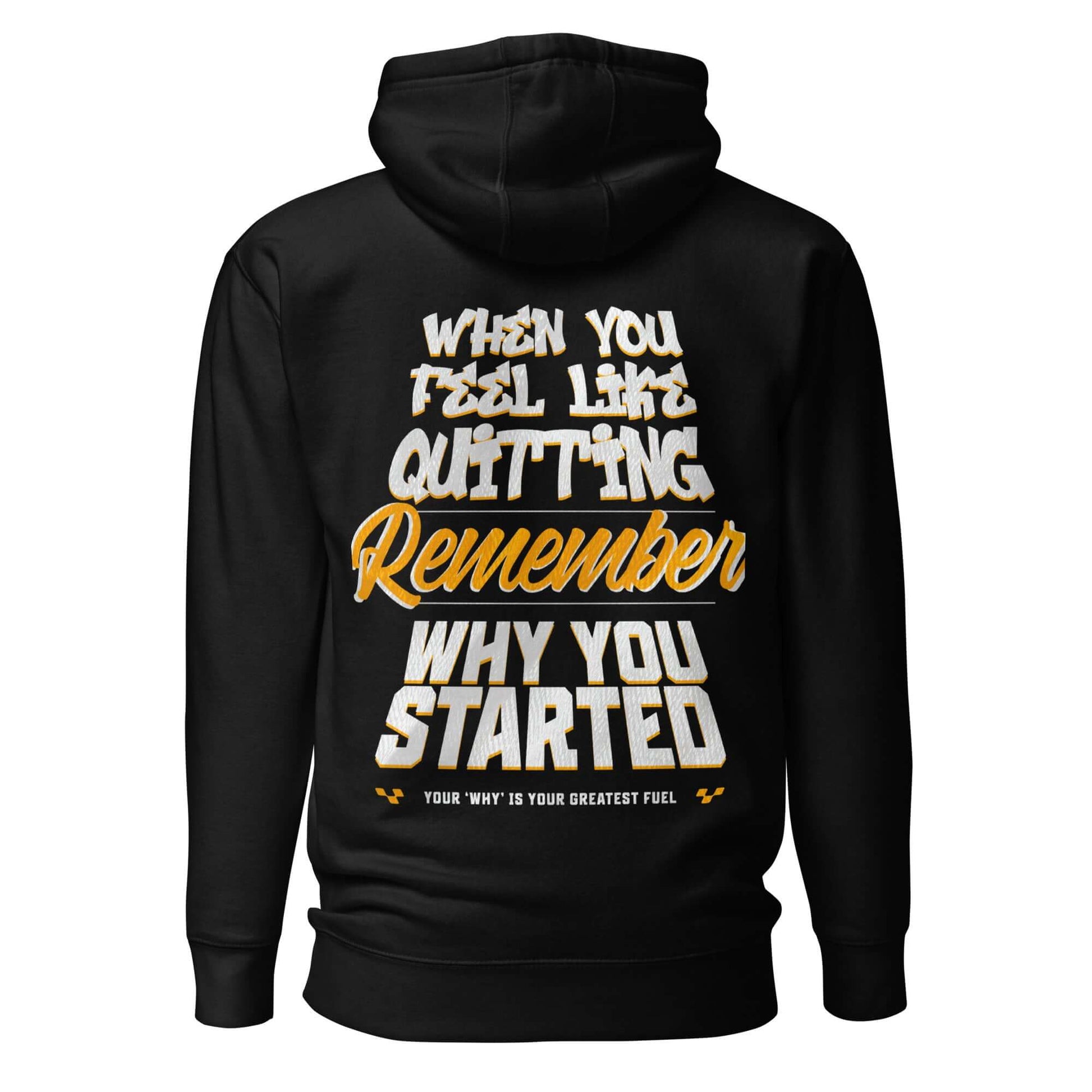 Sudadera con capucha unisex Motivacional con mensaje inspirador en la parte trasera.