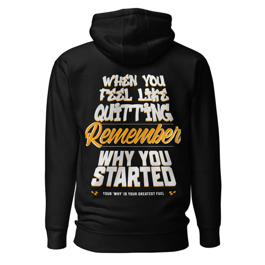 Sudadera con capucha unisex Motivacional con mensaje inspirador en la parte trasera.