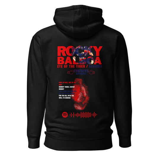 Sudadera negra con capucha de Rocky Balboa